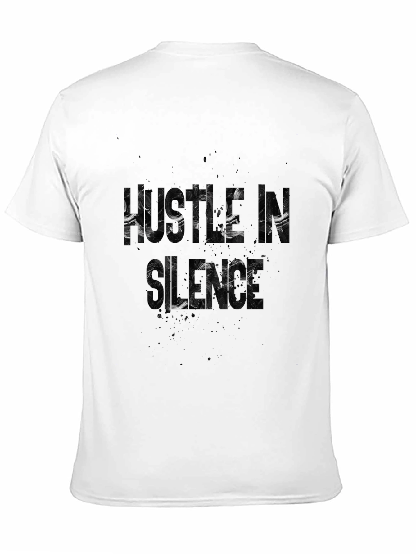 Hustle In Silence Black Graphic Tee