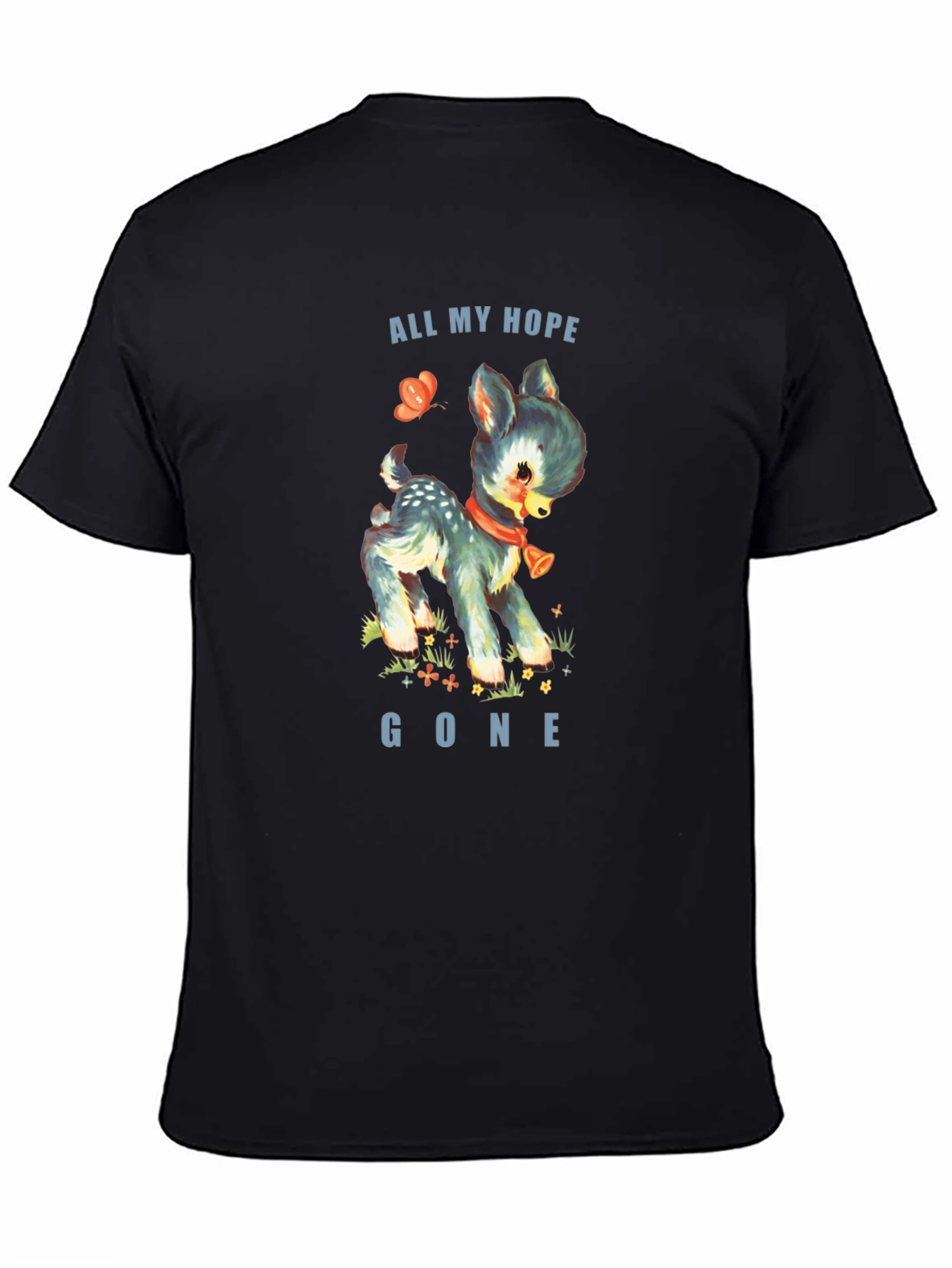 All My Hope Gone Deer Graphic Tee - Black