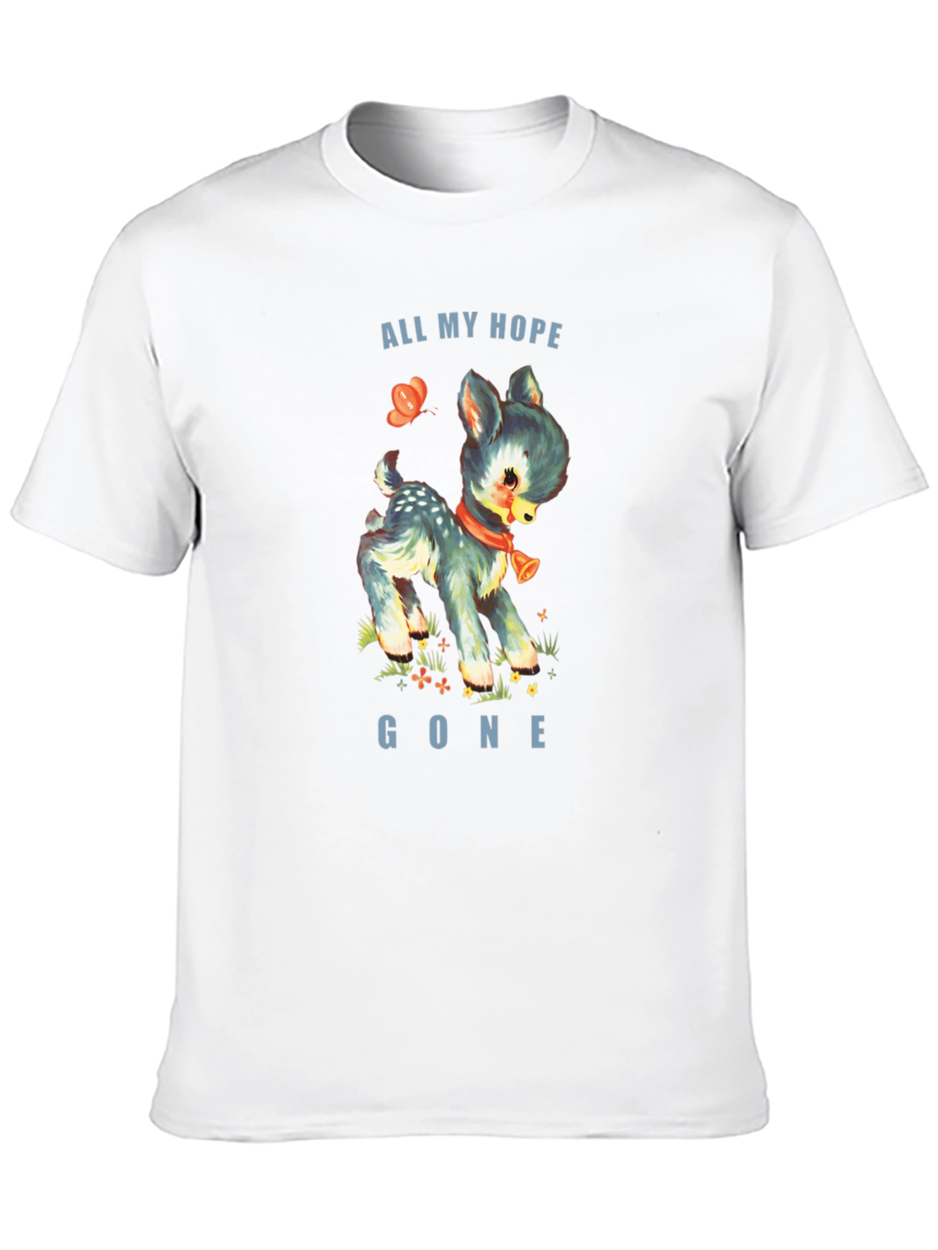 All My Hope Gone Deer Graphic Tee - Black