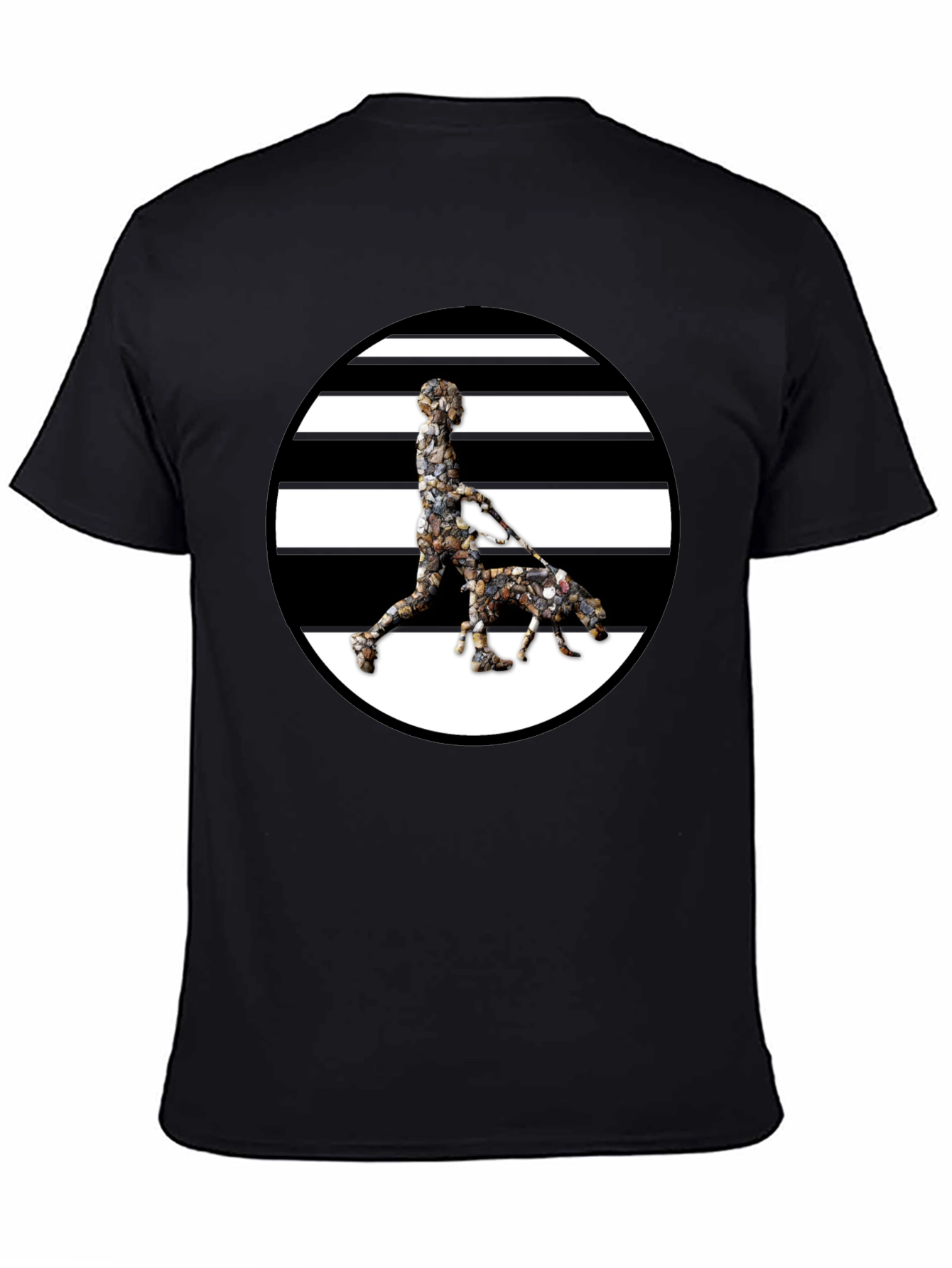 Stripped Circle Dog Walker Graphic Tee