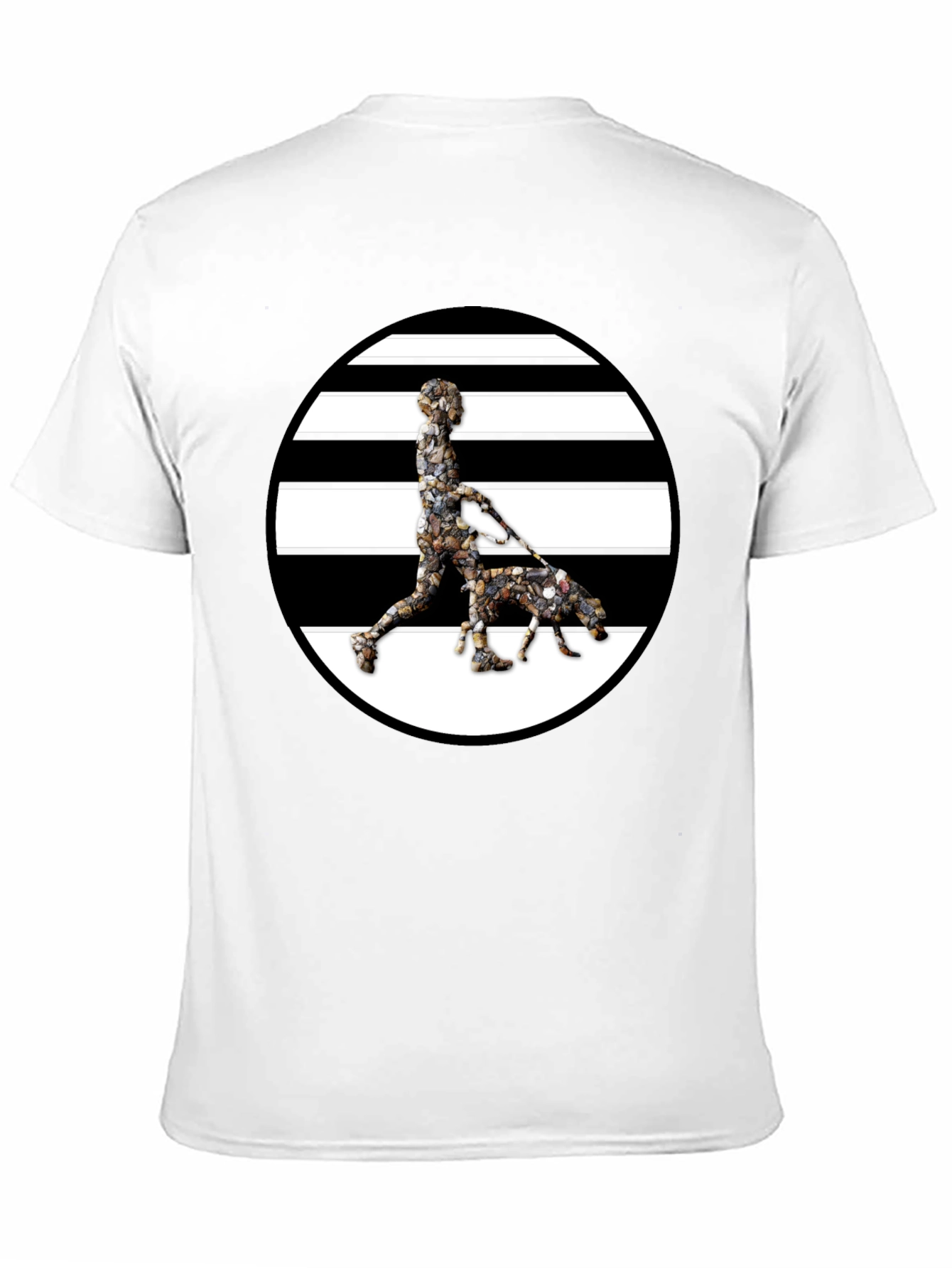 Stripped Circle Dog Walker Graphic Tee