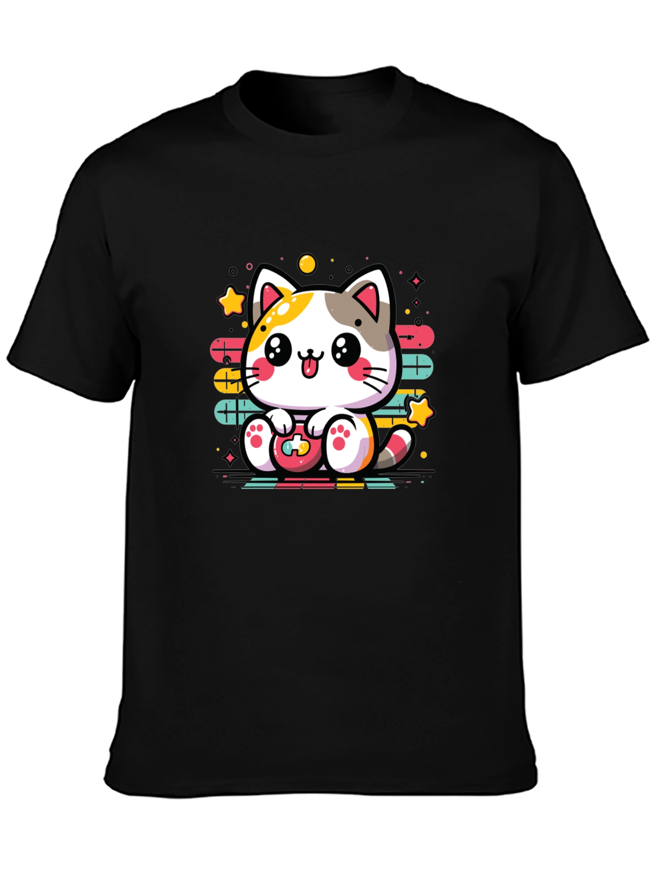 Gamer Cat T-Shirt - Cute Kawaii Style Tee