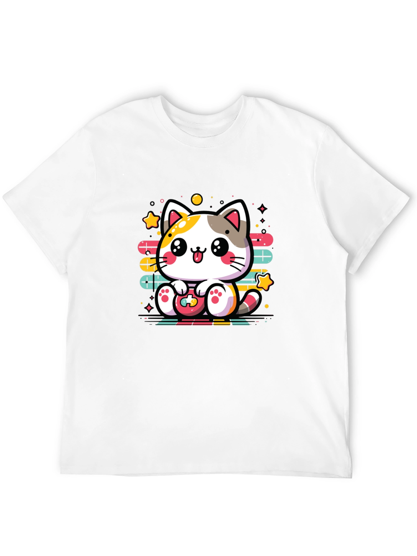 Gamer Cat T-Shirt - Cute Kawaii Style Tee