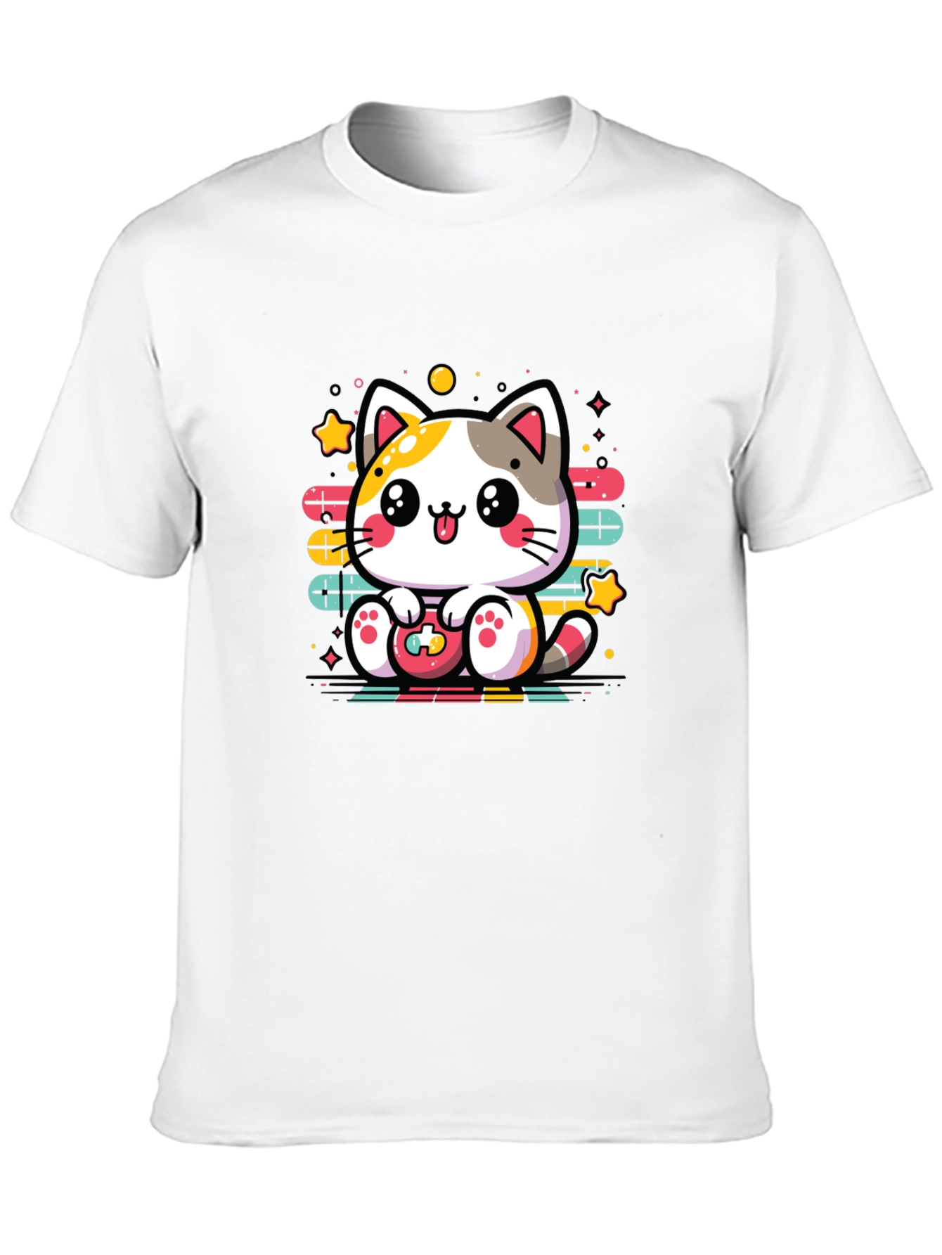 Gamer Cat T-Shirt - Cute Kawaii Style Tee