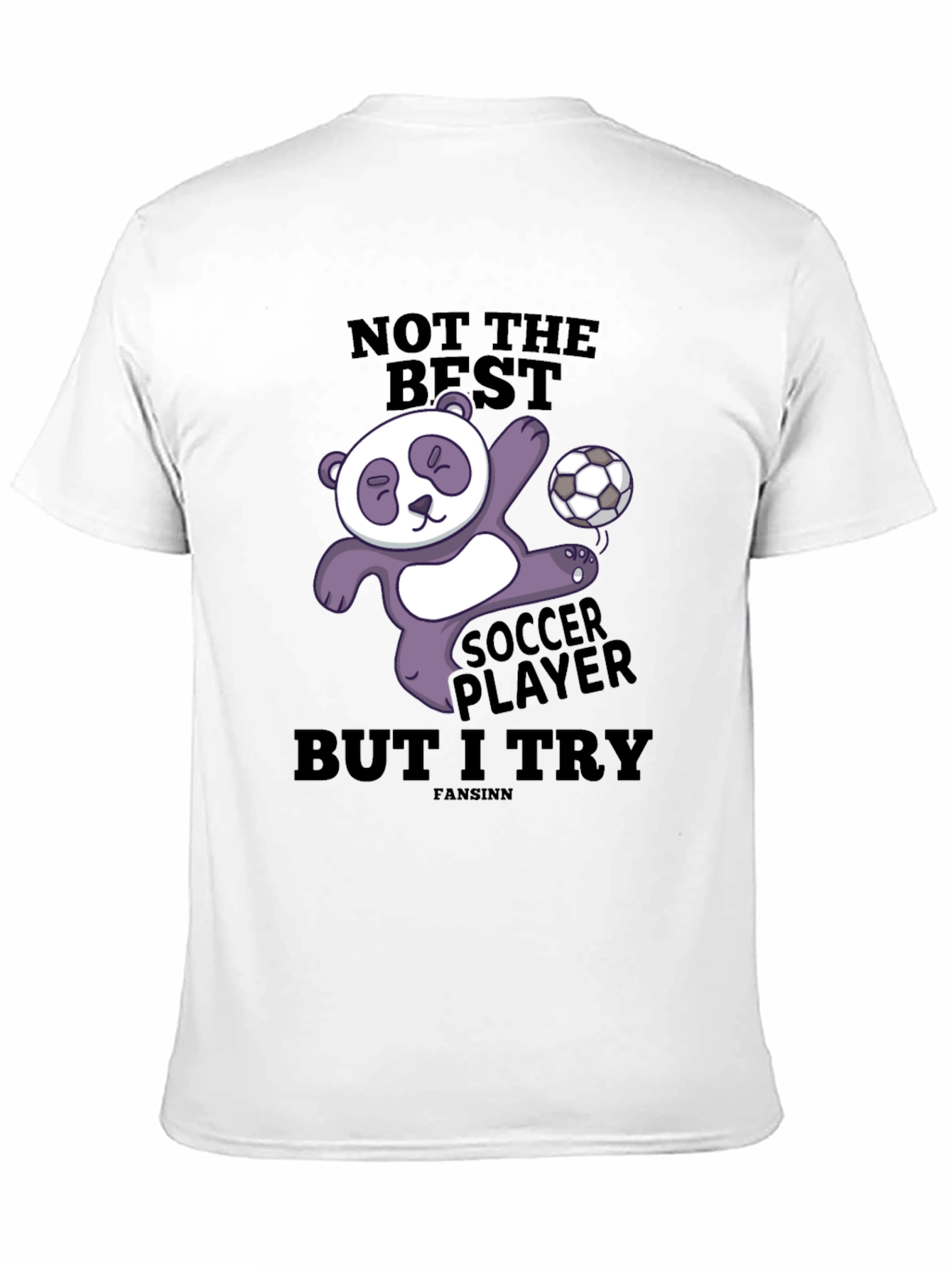 Funny Panda Soccer Player Graphic T-Shirt
