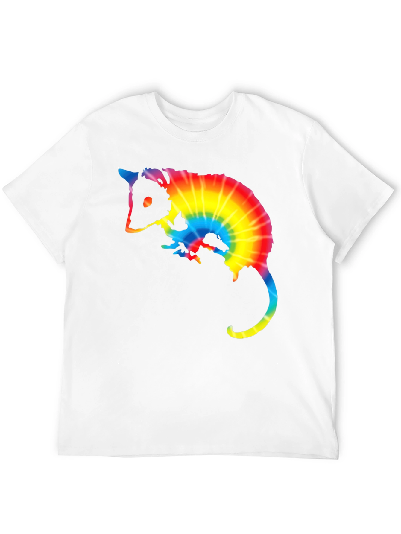 Tie Dye Opossum Graphic Tee - Black
