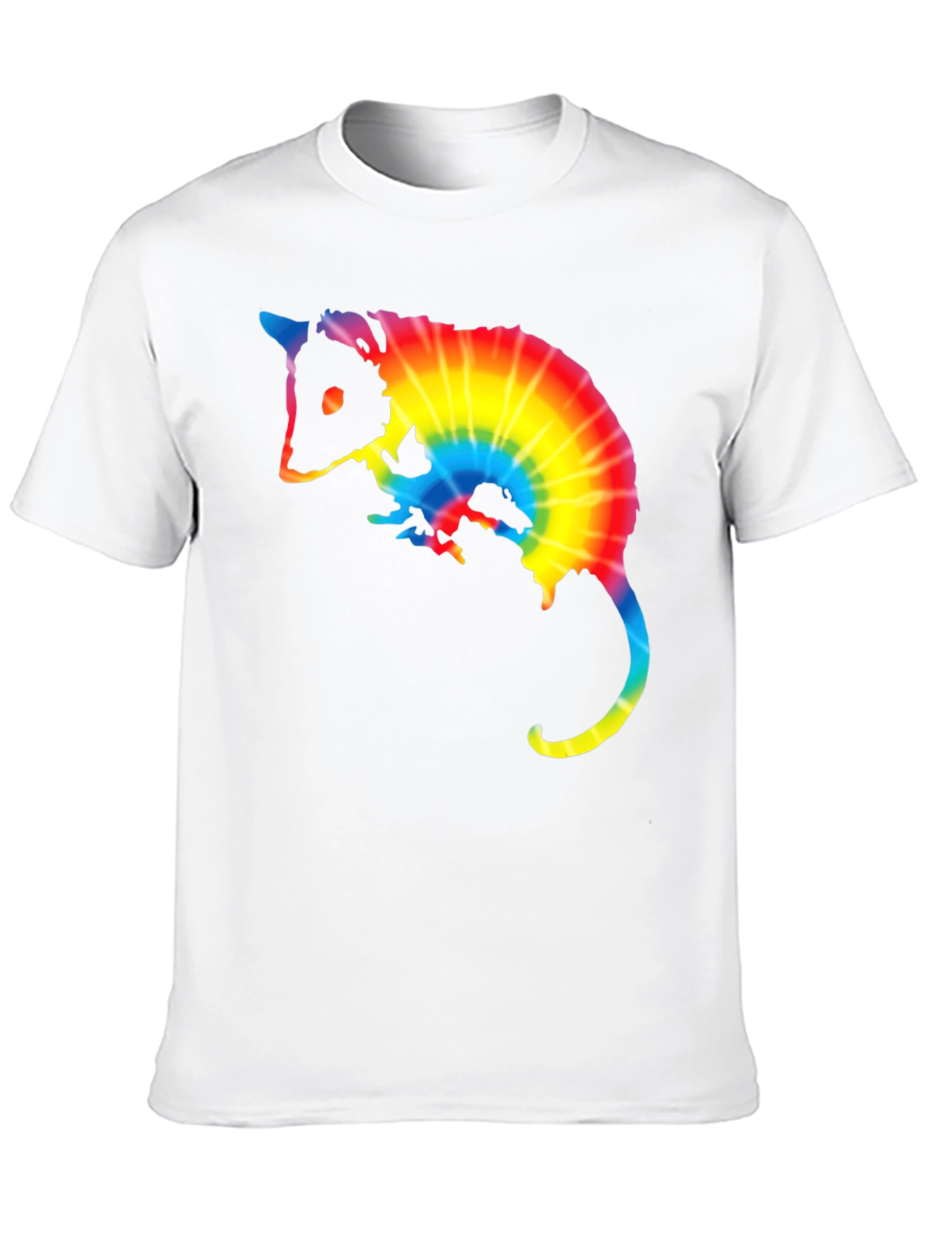 Tie Dye Opossum Graphic Tee - Black