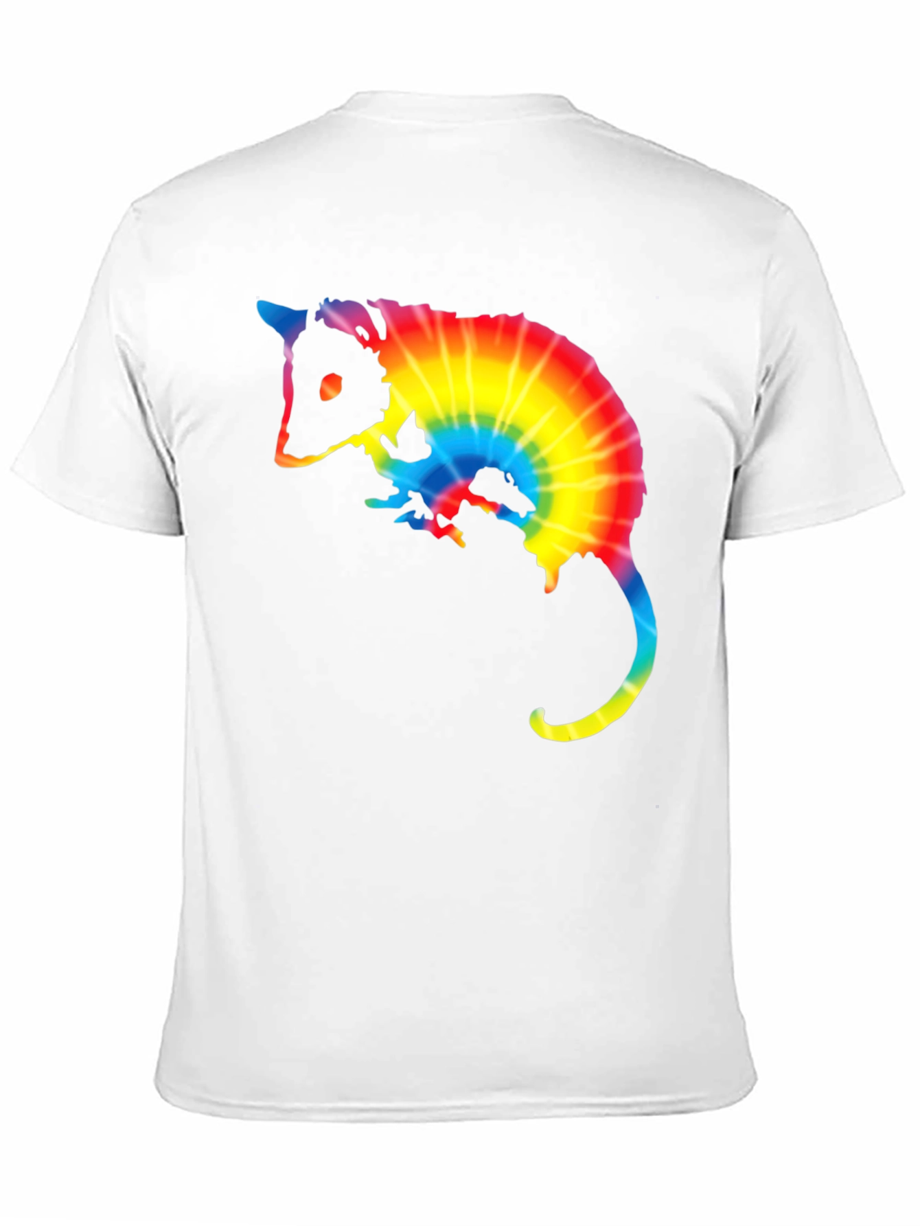 Tie Dye Opossum Graphic Tee - Black