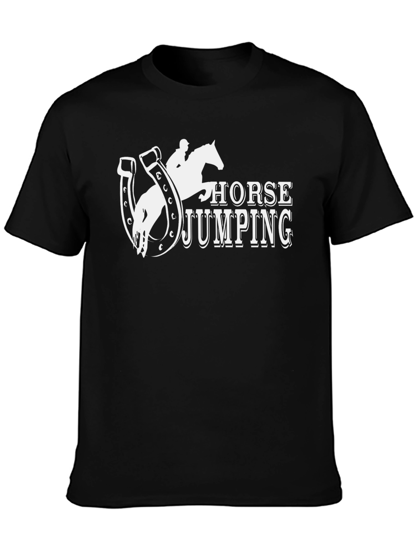 Horse Jumping Graphic Tee - Equestrian Style