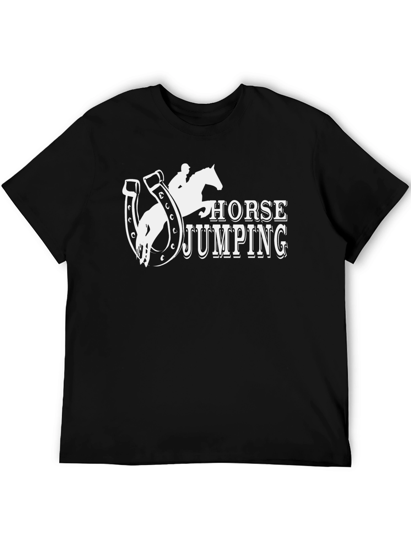 Horse Jumping Graphic Tee - Equestrian Style