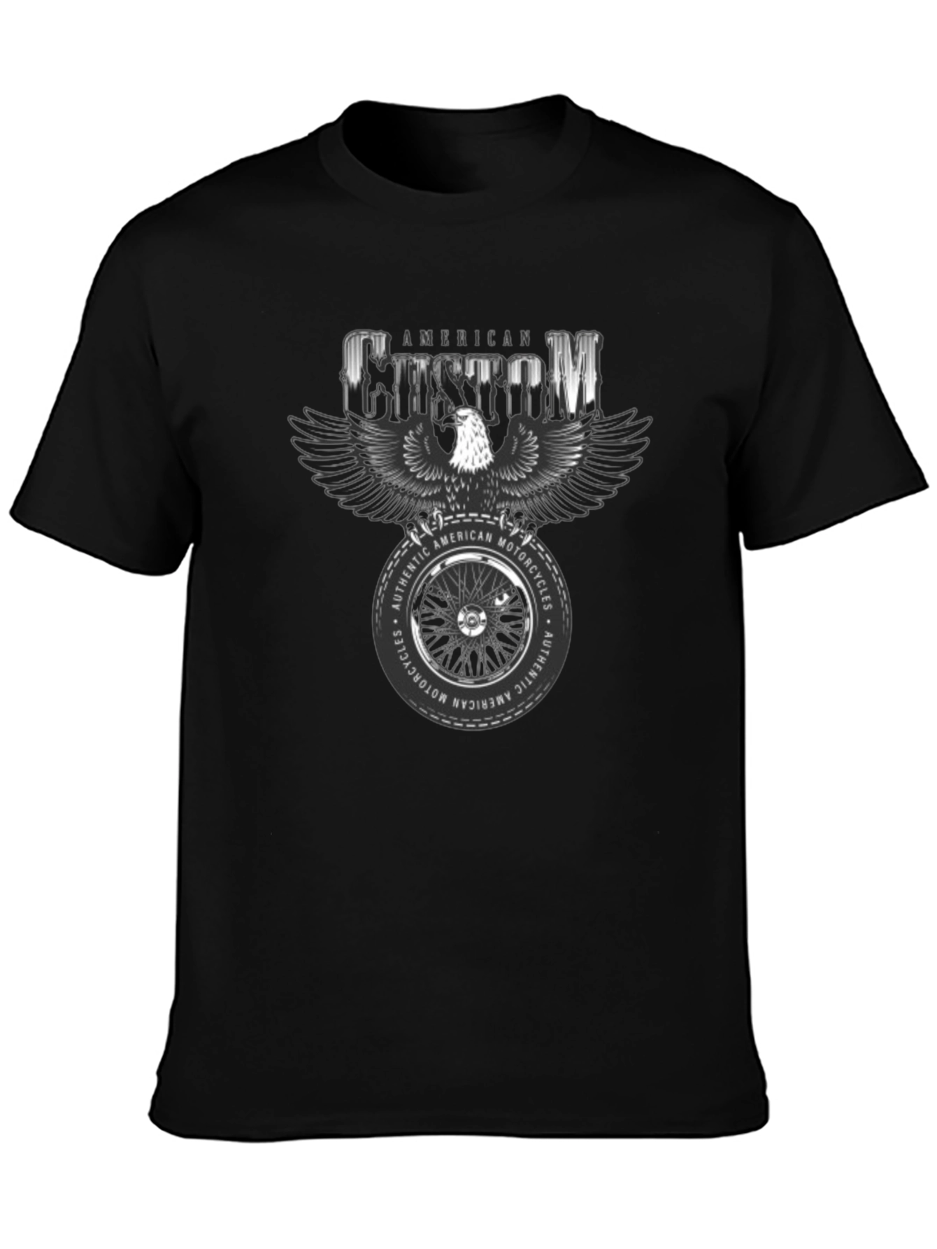 American Custom Motorcycle Graphic T-Shirt