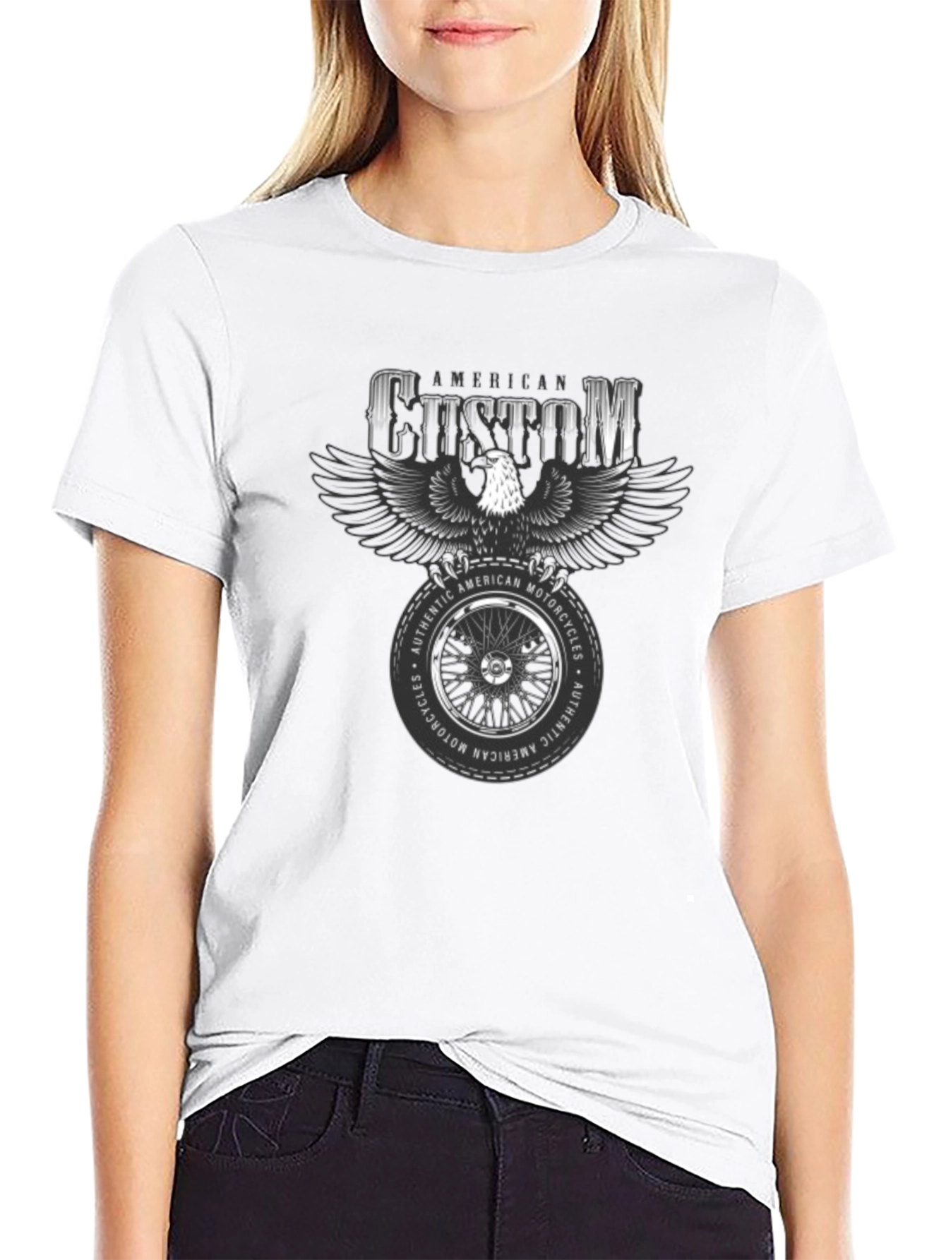 American Custom Motorcycle Graphic T-Shirt