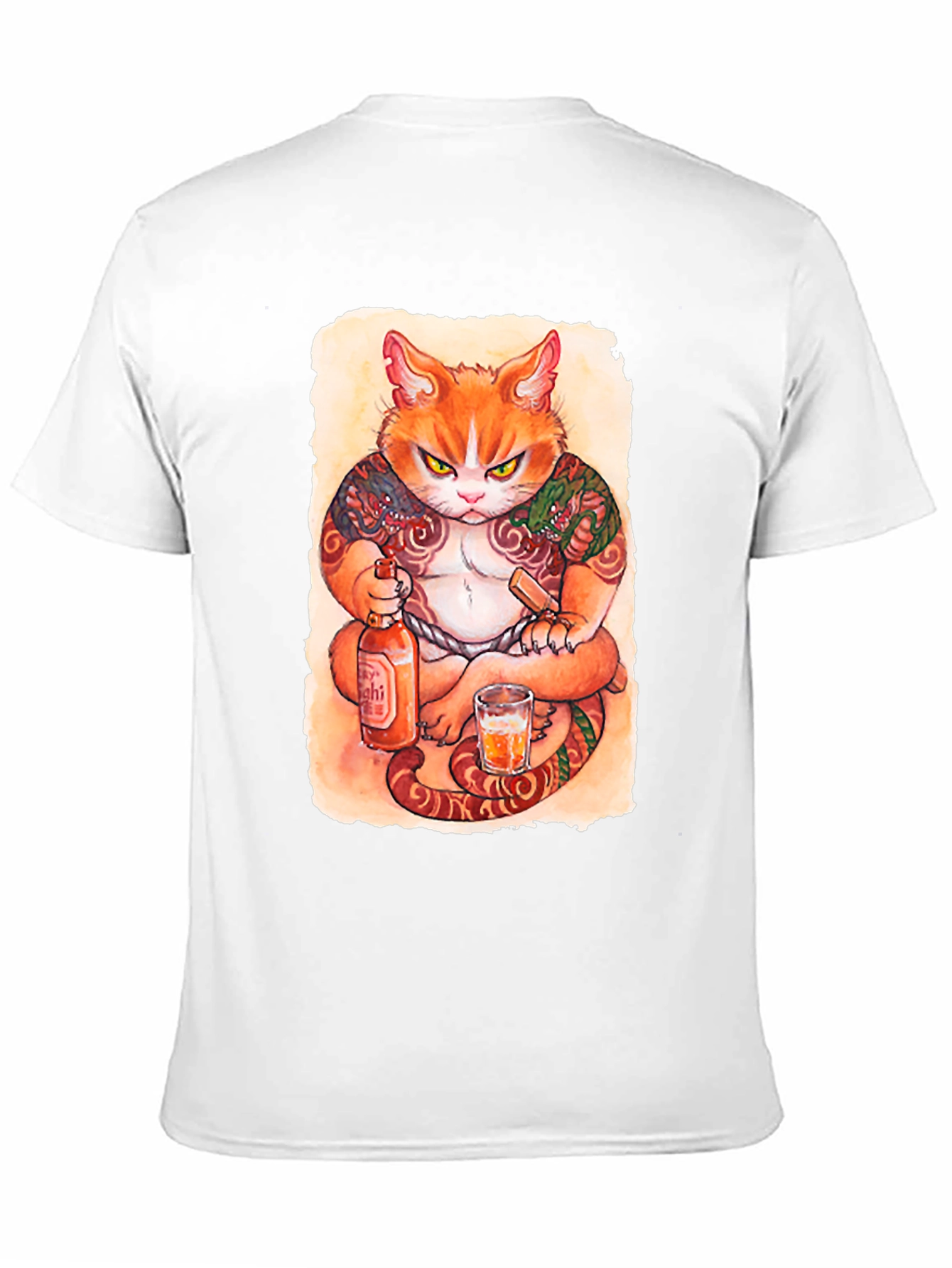 Tattooed Cat T-Shirt - Unique Graphic Tee