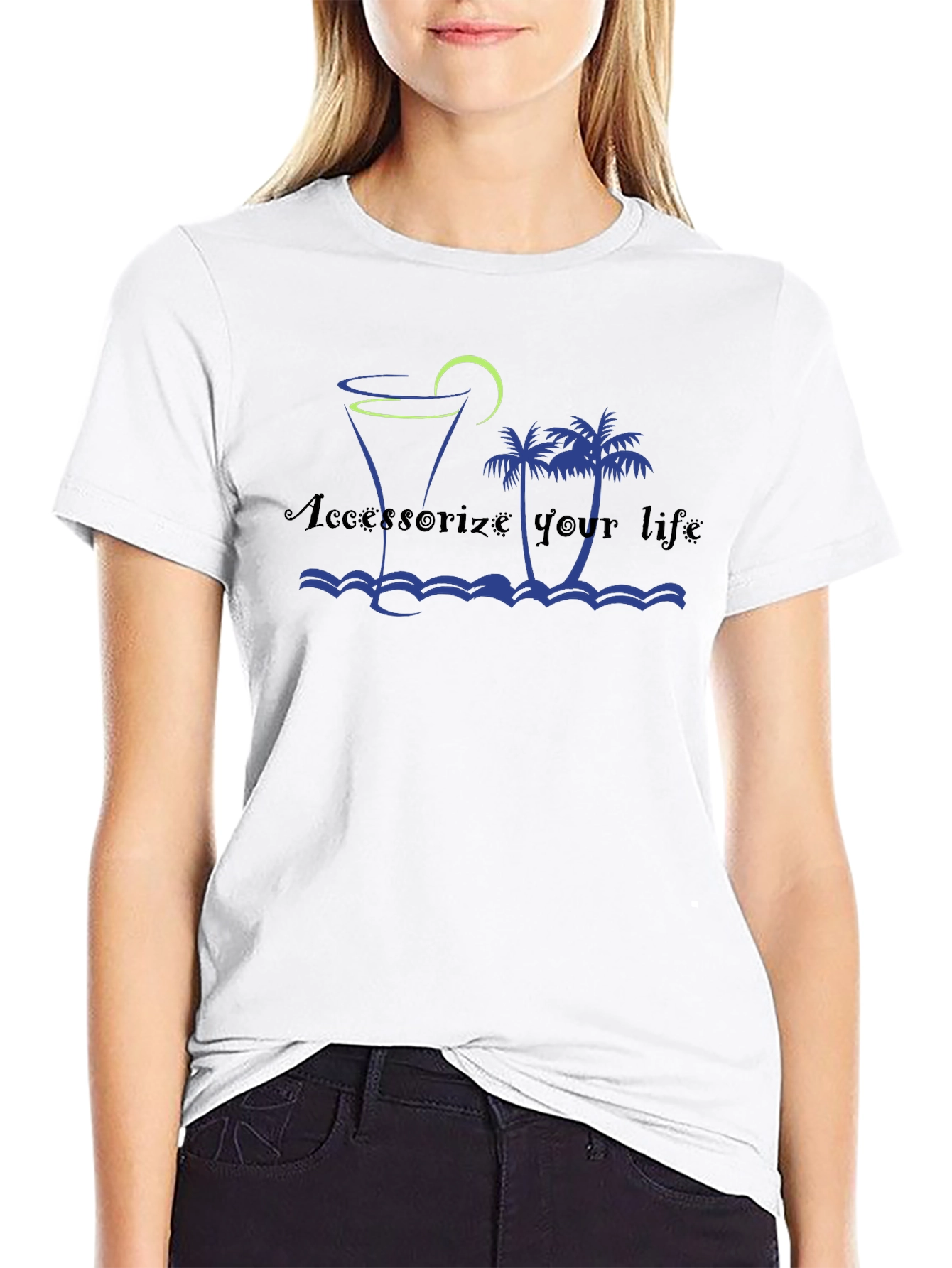 Accessorize Your Life Black Graphic Tee