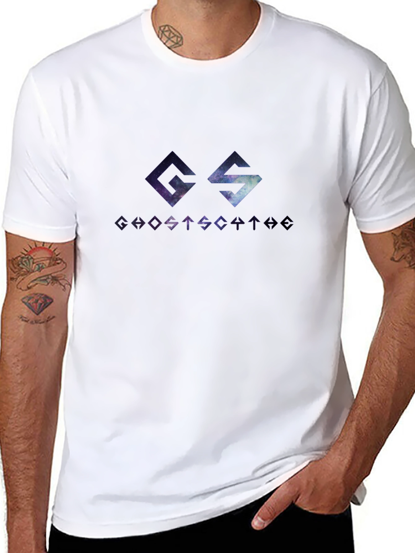 Ghostscaper Galaxy Tee - Black Cotton T-Shirt