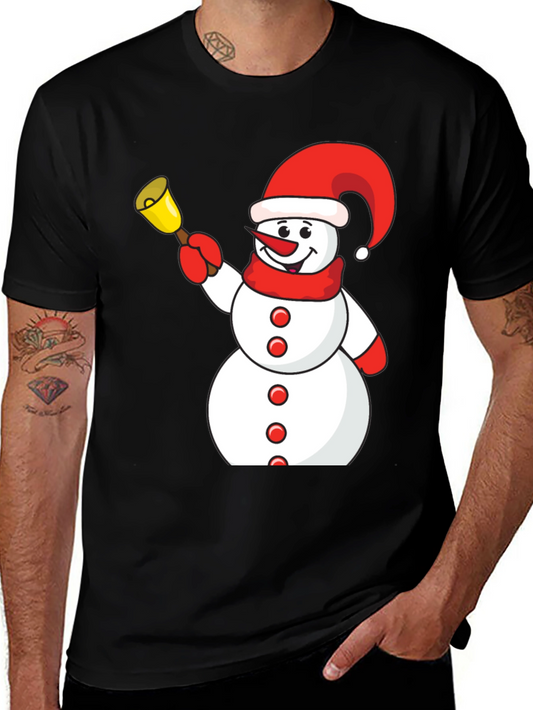 Festive Snowman Graphic Tee - Holiday Fun