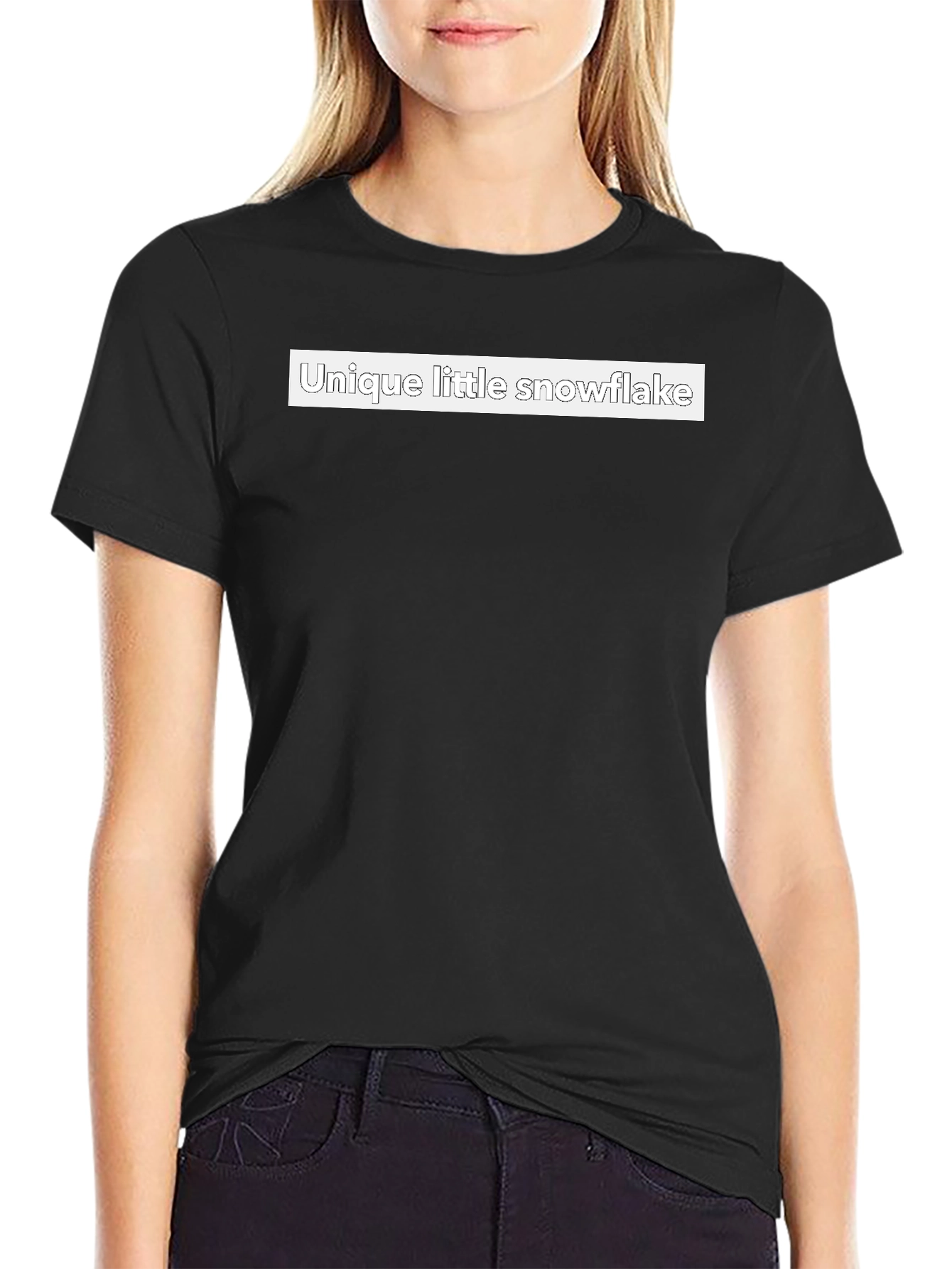 Unique Little Snowflake Black T-Shirt