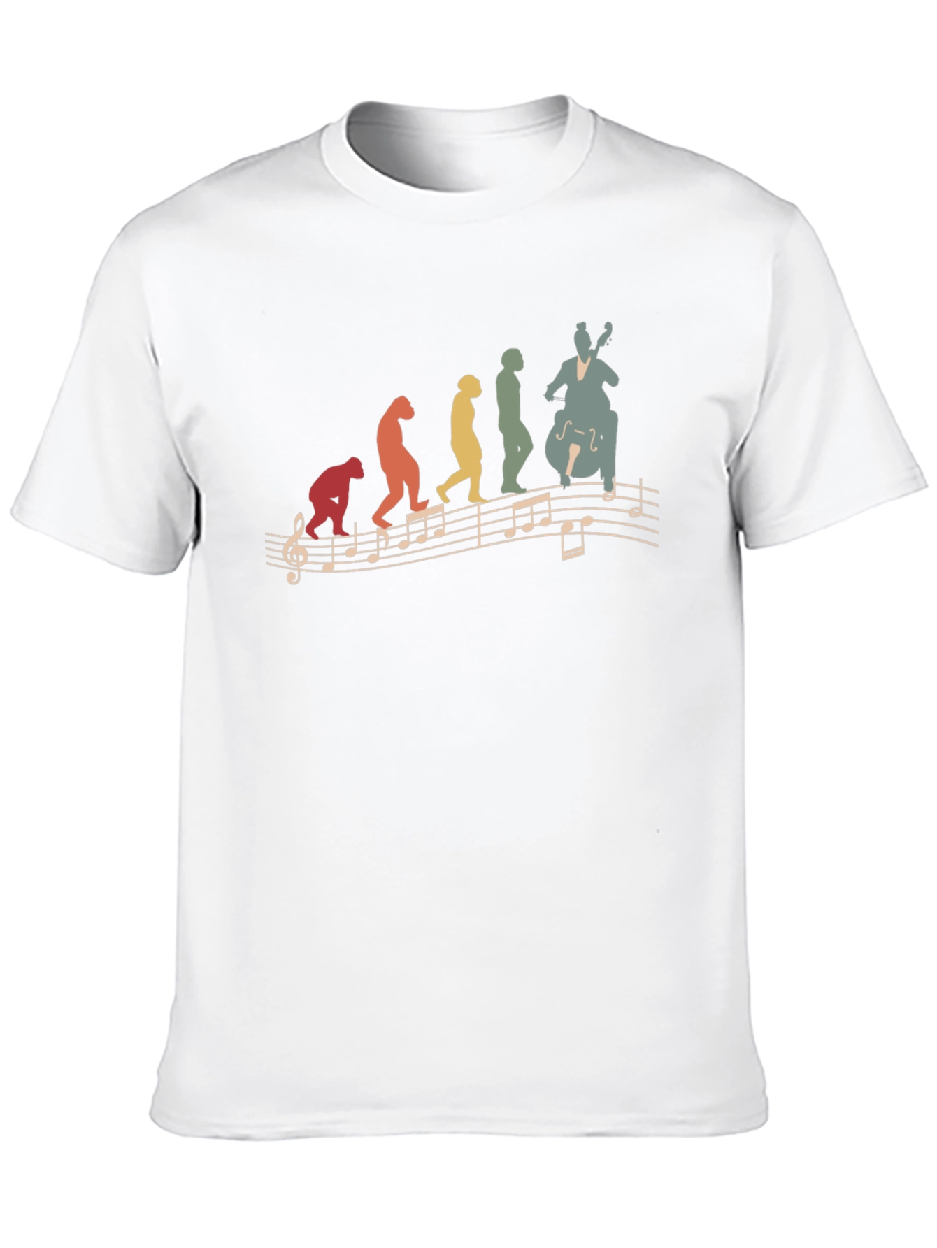 Evolution of Music Mens Black Graphic Tee