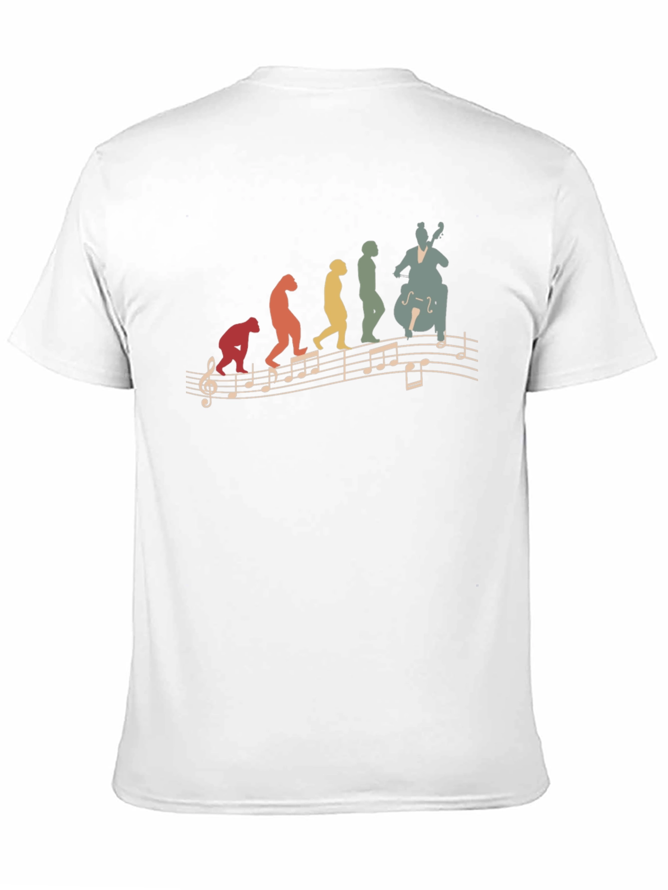 Evolution of Music Mens Black Graphic Tee