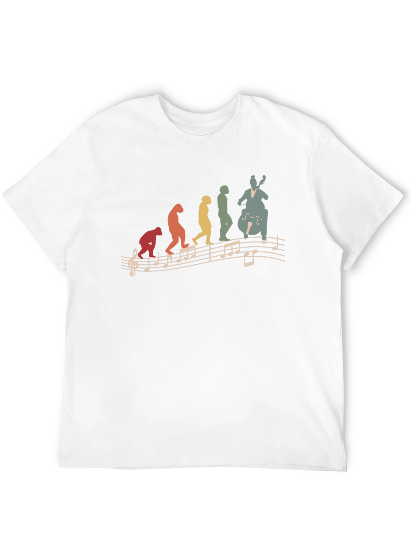 Evolution of Music Mens Black Graphic Tee