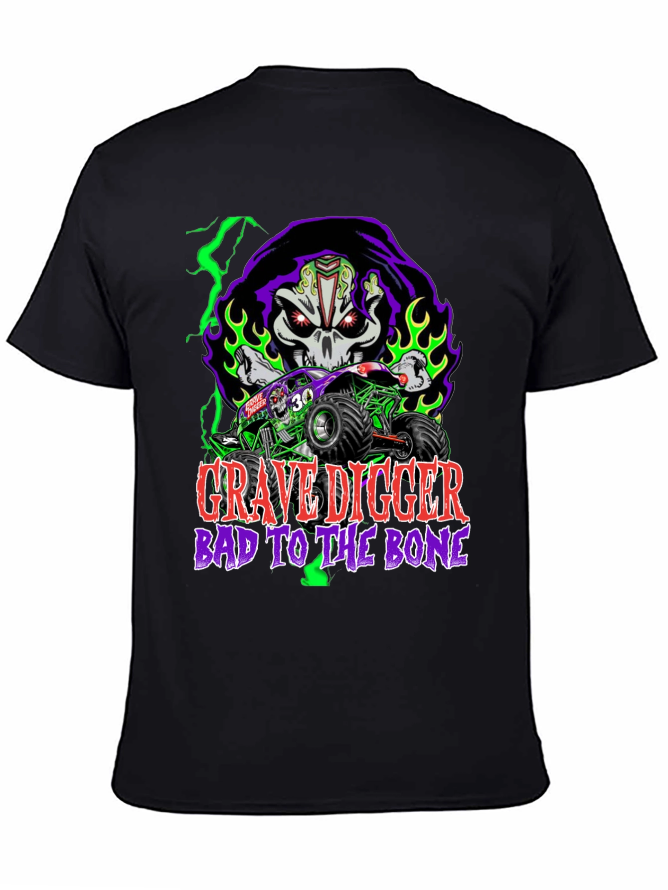 Grave Digger Monster Truck Graphic T-Shirt