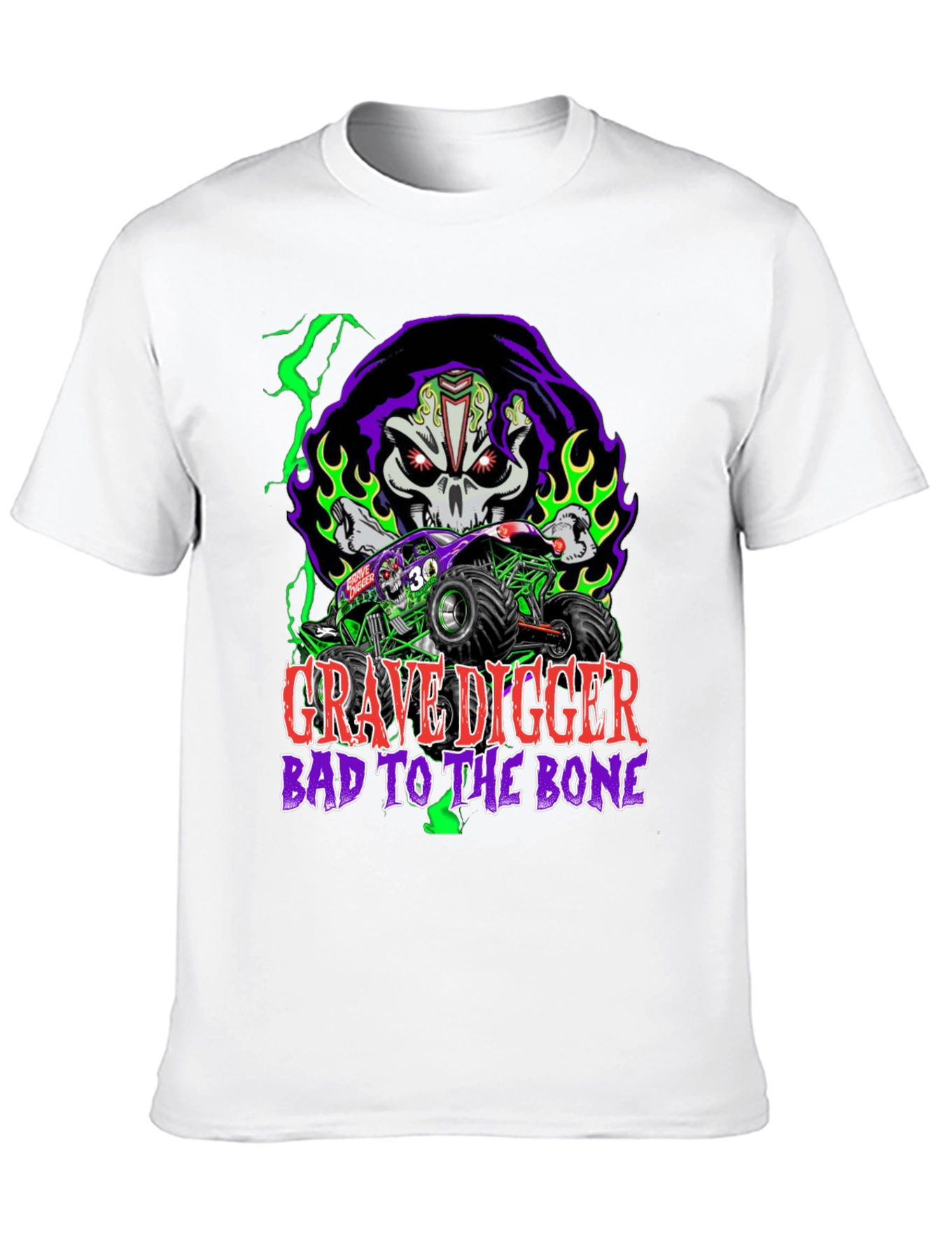 Grave Digger Monster Truck Graphic T-Shirt