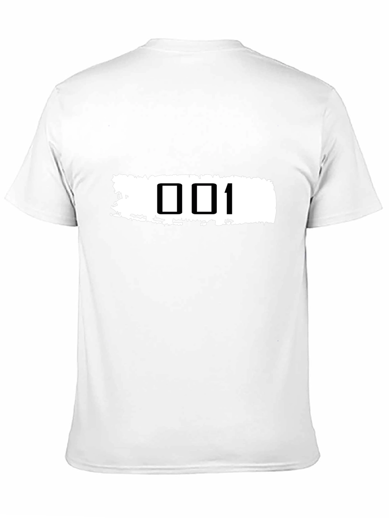Black Graphic Tee - White Stripe 001 Design