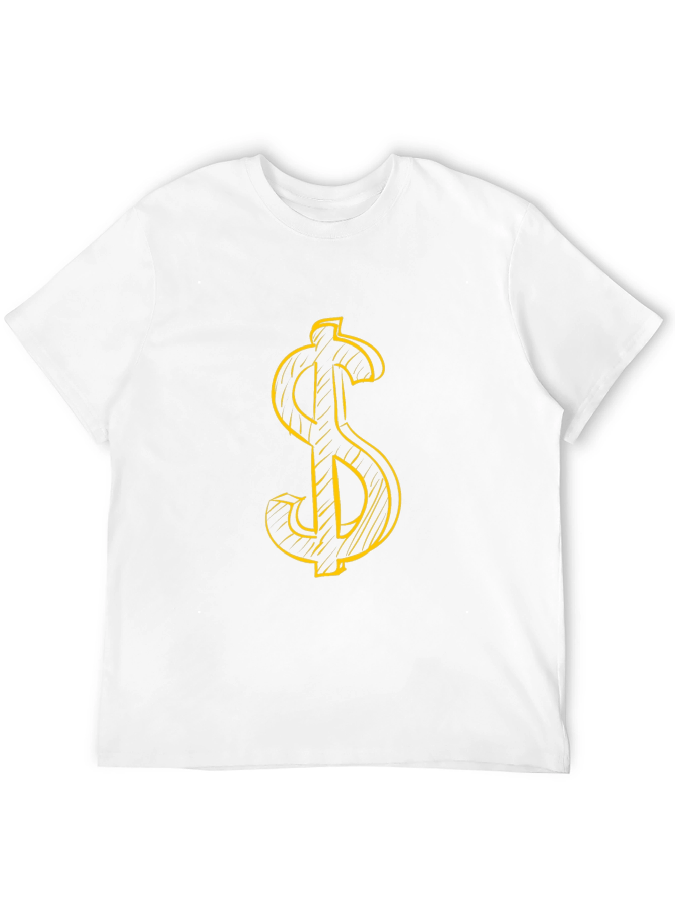 Dollar Sign Graphic Tee - Black Cotton T-Shirt