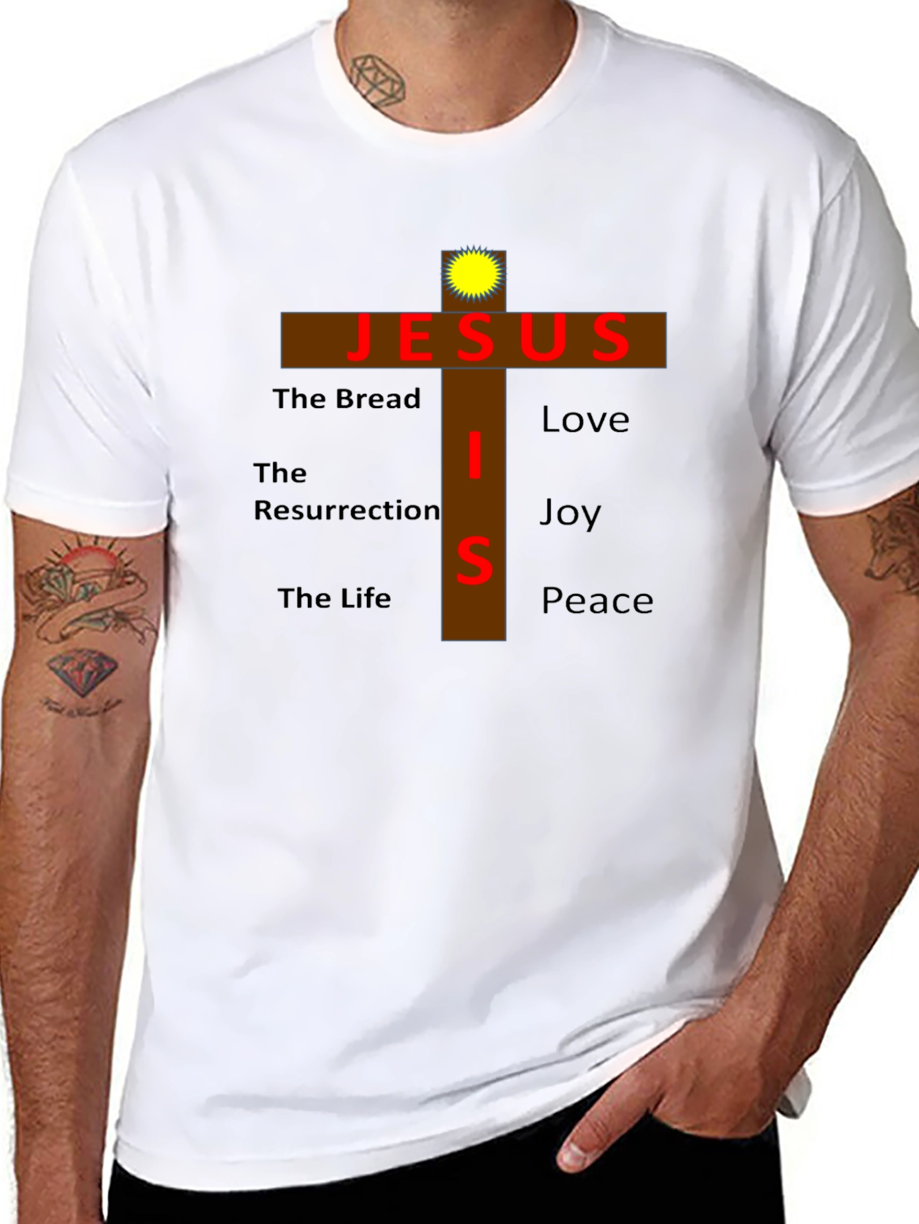 Jesus Cross Graphic T-Shirt - Faith Inspired Apparel