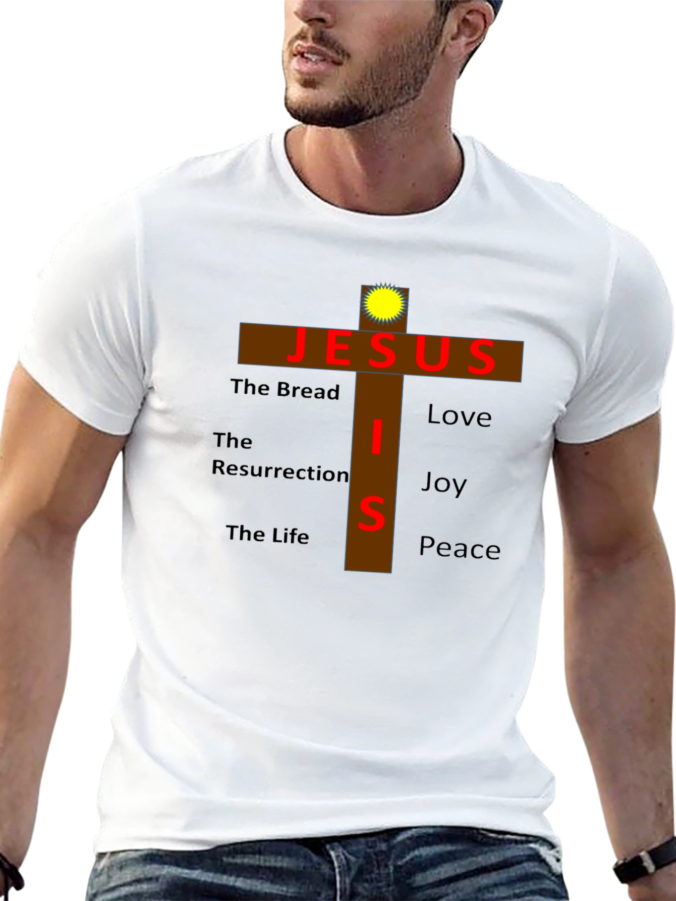 Jesus Cross Graphic T-Shirt - Faith Inspired Apparel