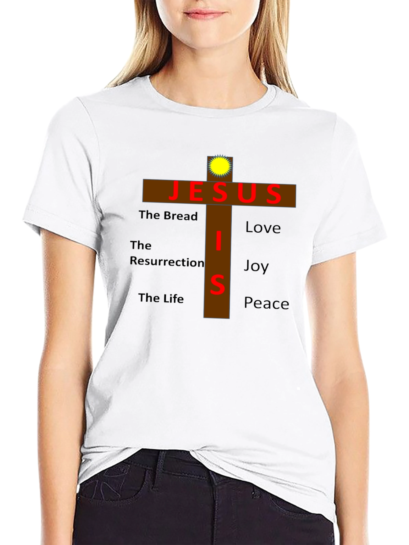 Jesus Cross Graphic T-Shirt - Faith Inspired Apparel
