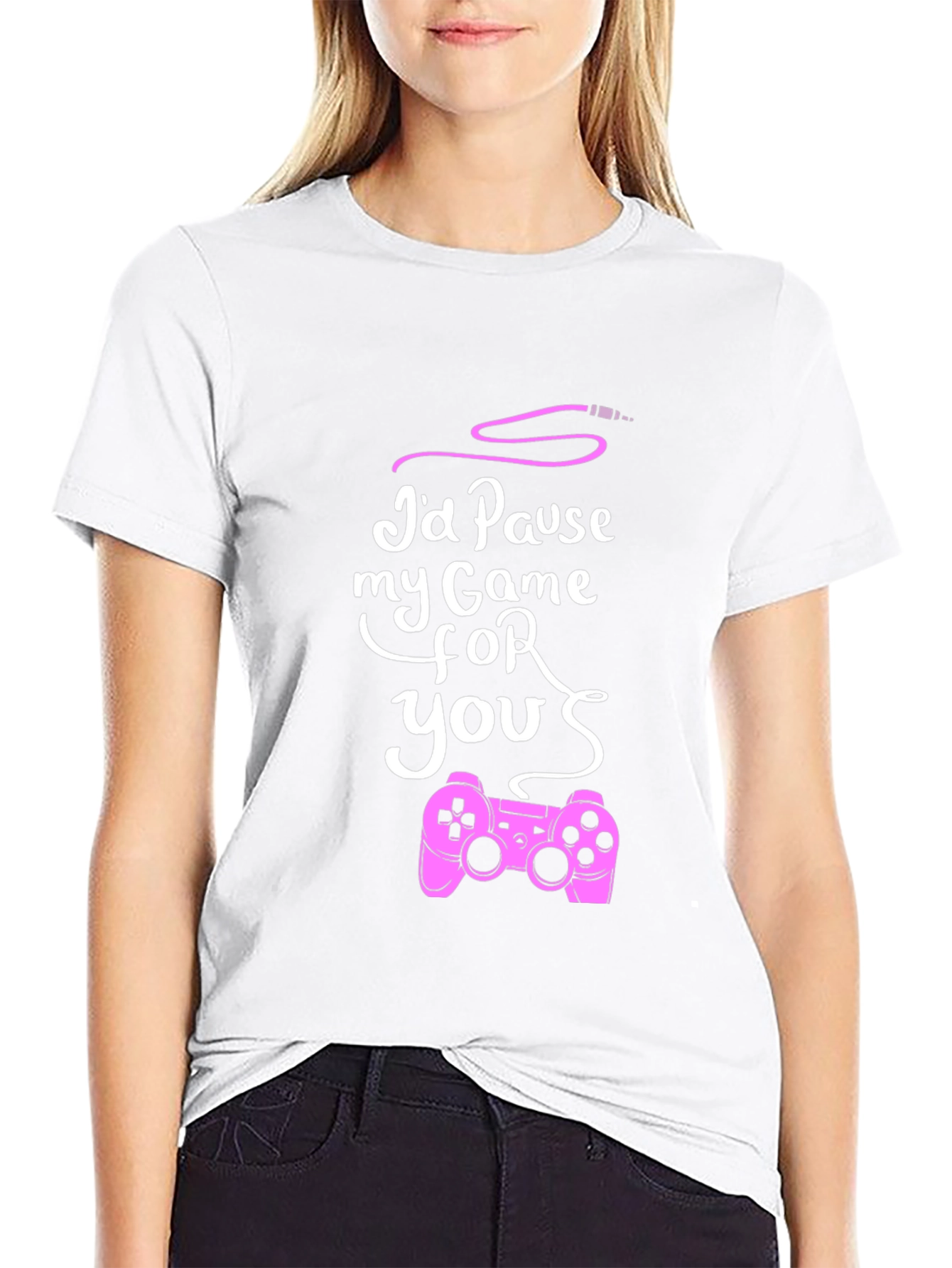 Id Pause My Game For You Black T-Shirt