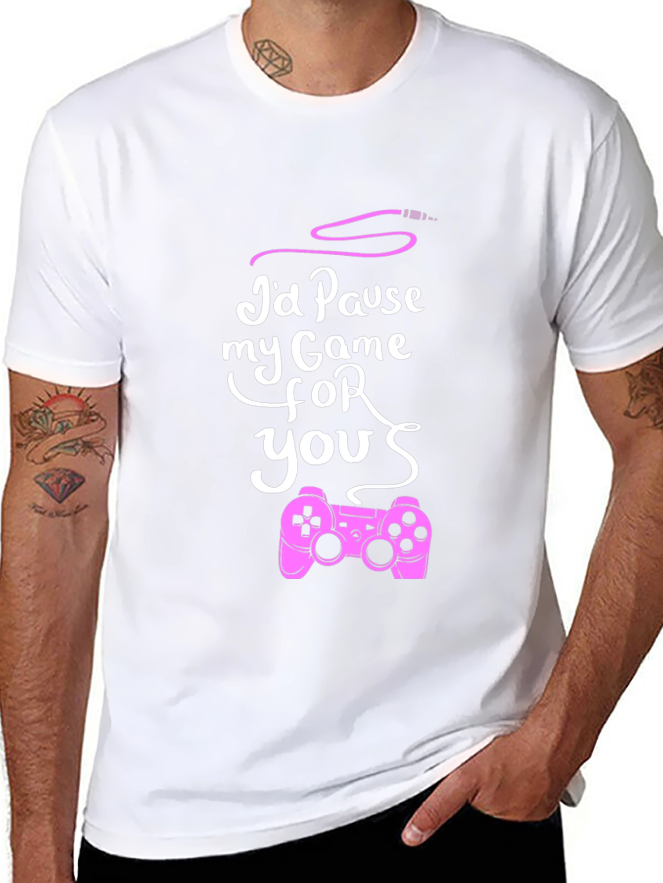 Id Pause My Game For You Black T-Shirt