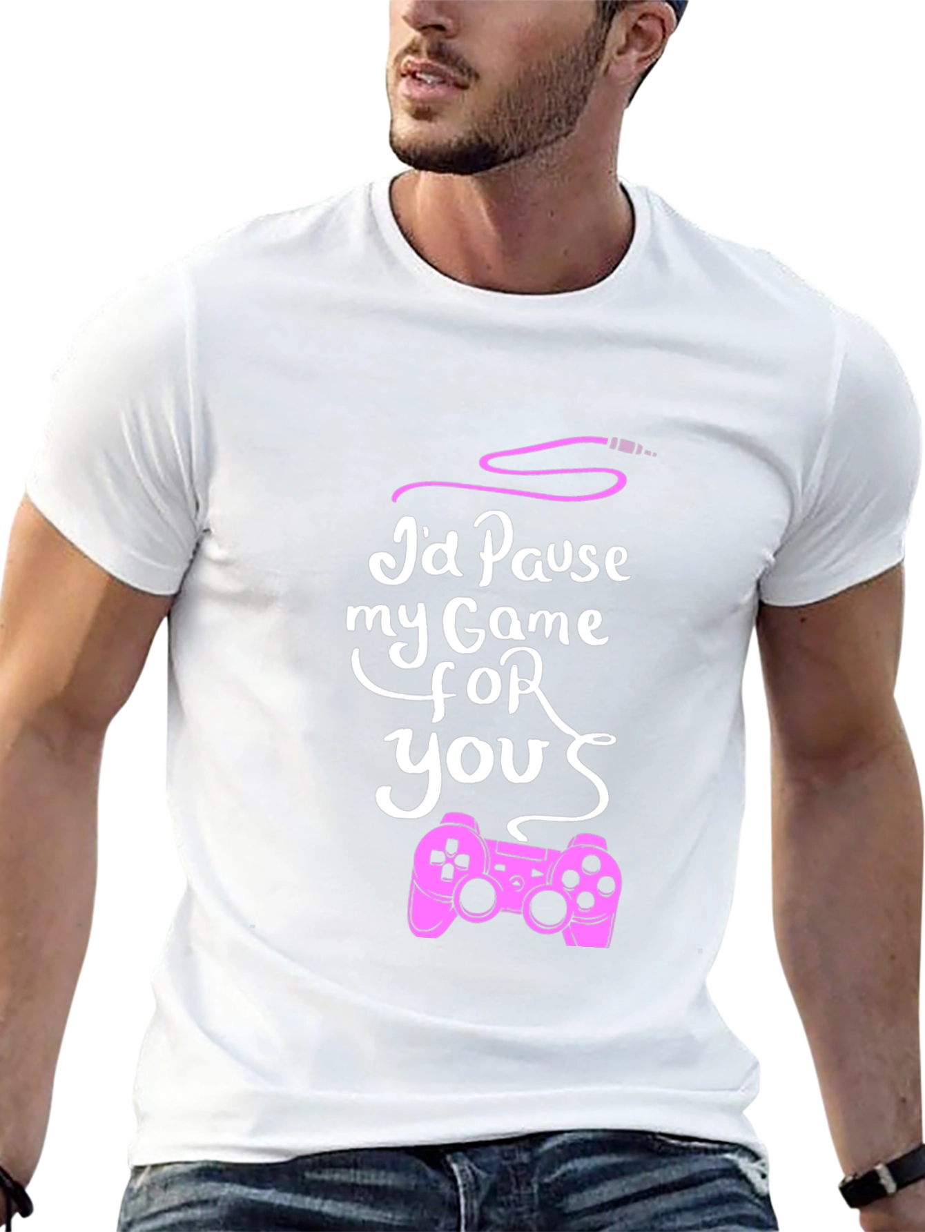 Id Pause My Game For You Black T-Shirt