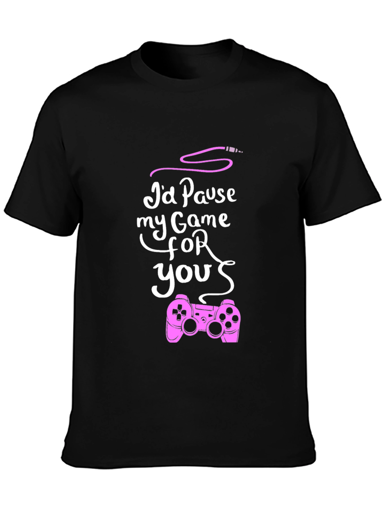 Id Pause My Game For You Black T-Shirt