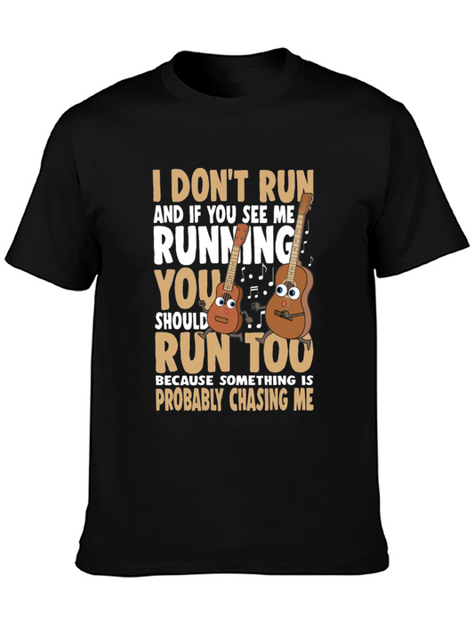 Funny Guitar Running T-Shirt for Musicians