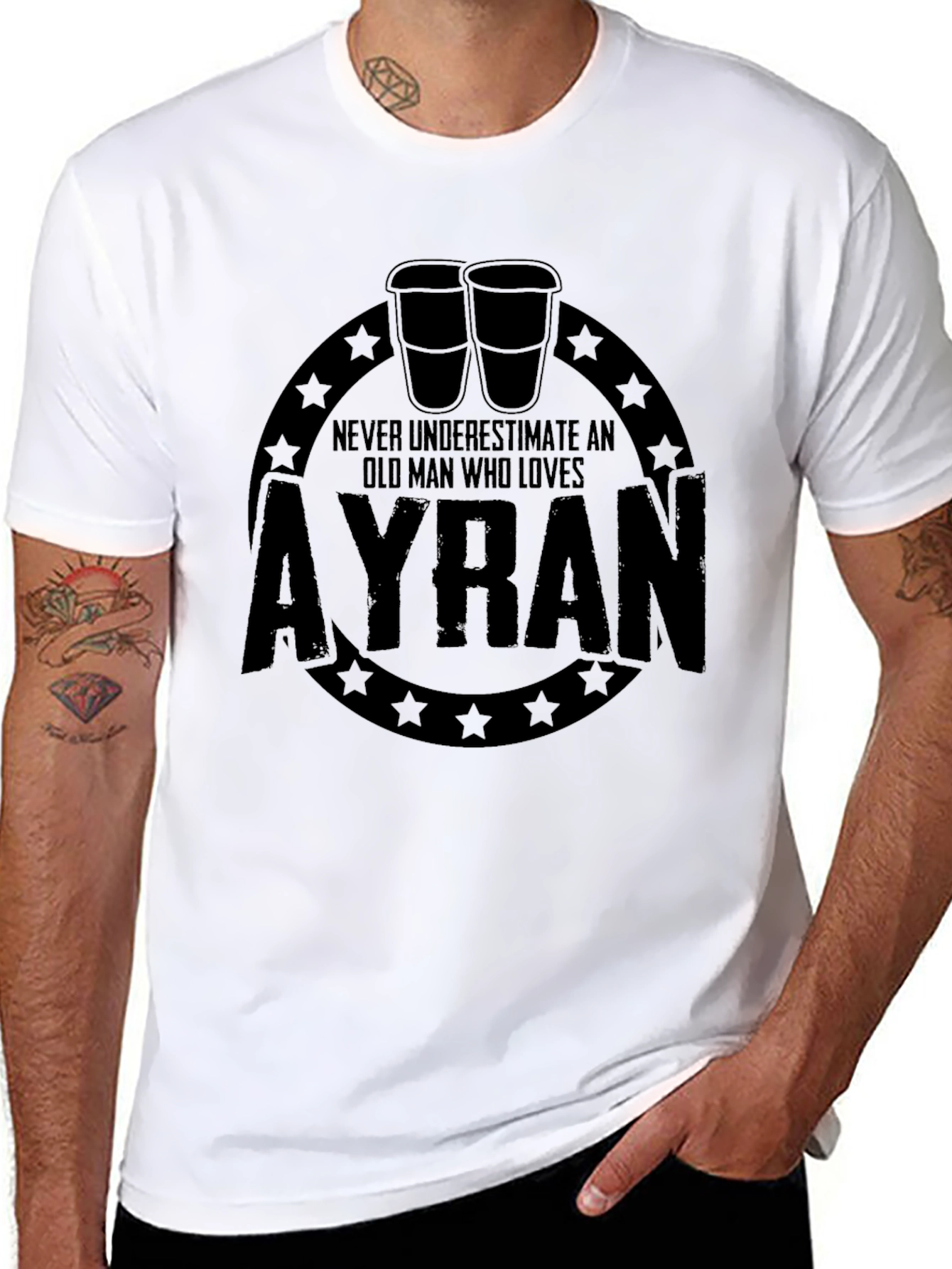 Ayran Old Man T-Shirt - Funny Novelty Graphic Tee