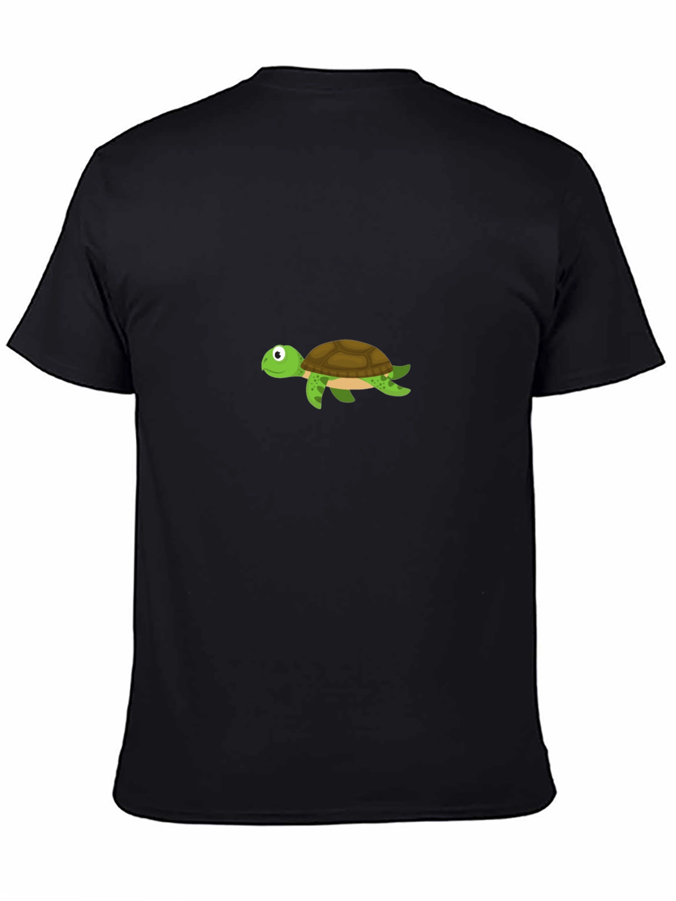Cartoon Turtle Black T-Shirt
