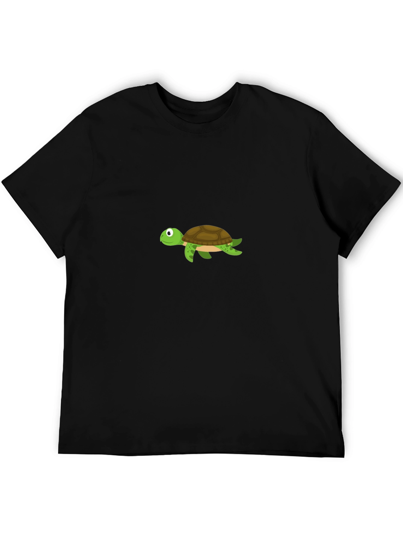 Cartoon Turtle Black T-Shirt