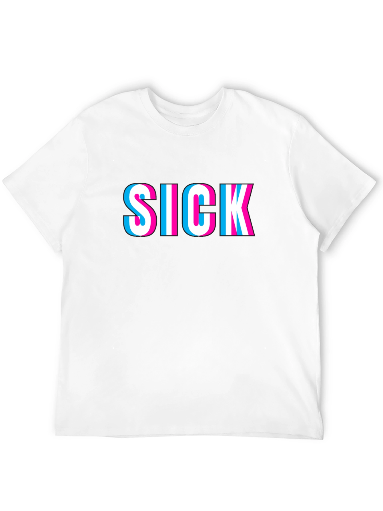 Sick 3D Effect Black Graphic Tee