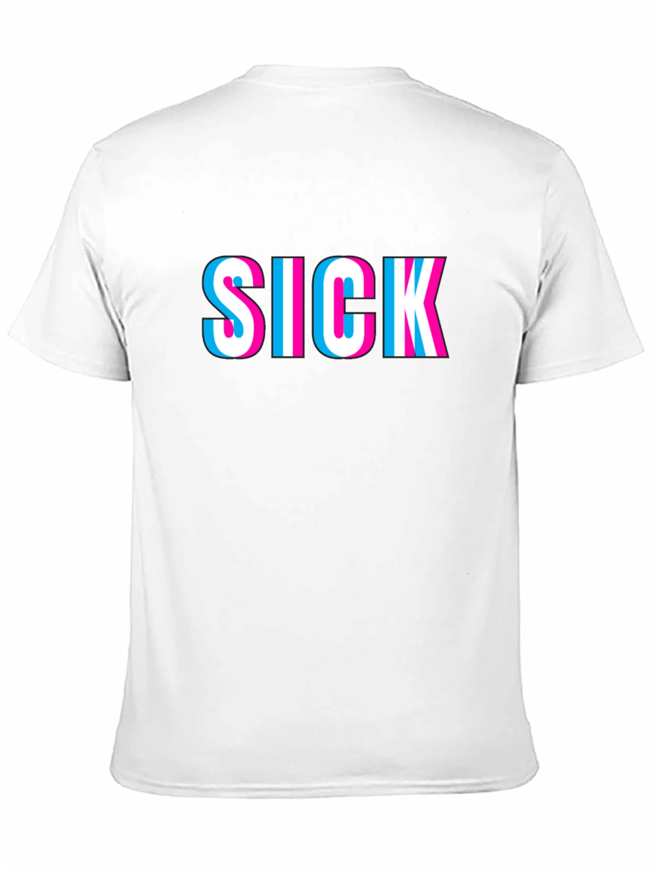 Sick 3D Effect Black Graphic Tee