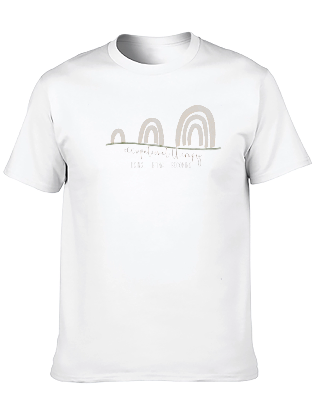 Black T-Shirt with Silver Abstract Arches Graphic