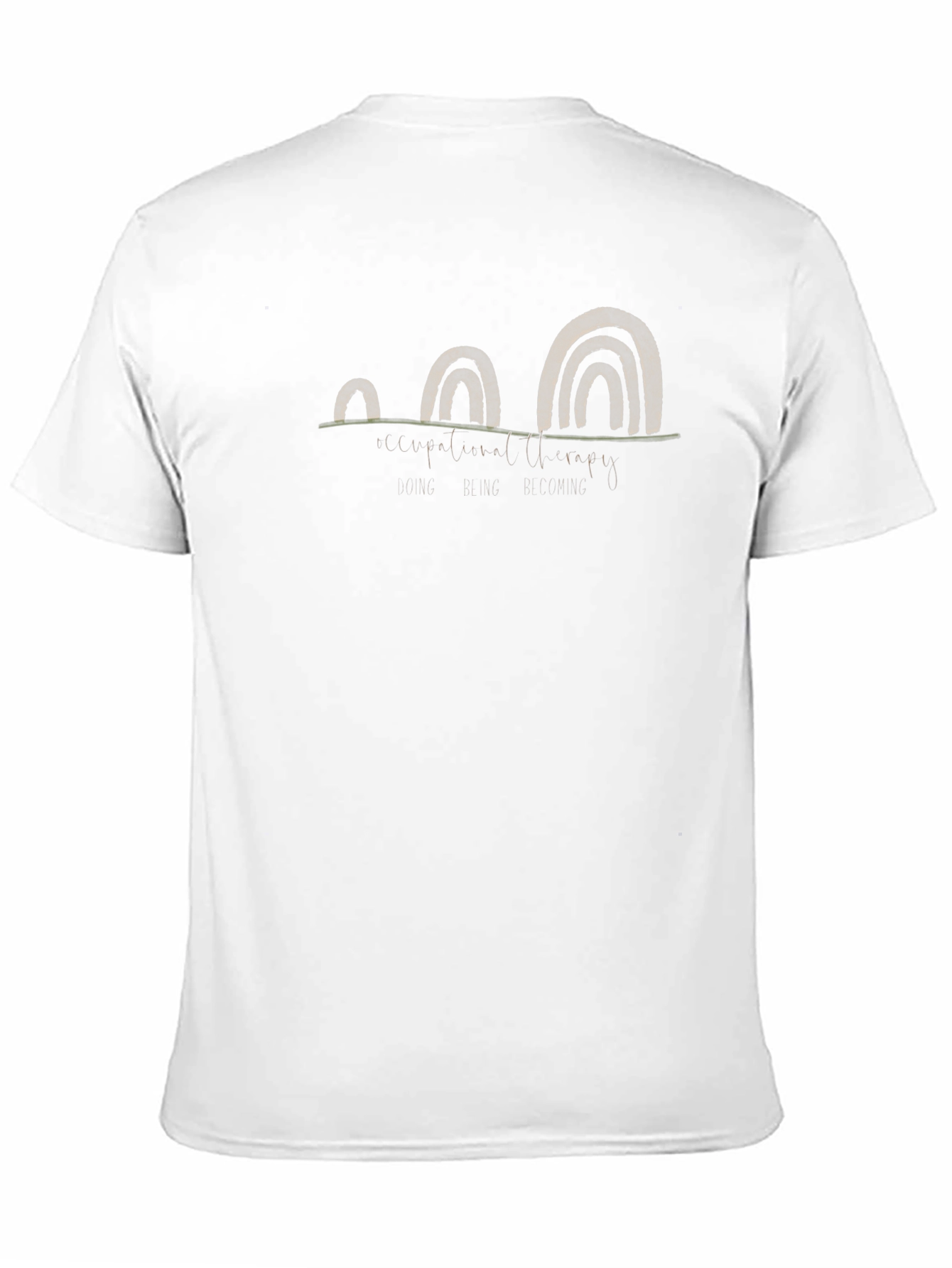 Black T-Shirt with Silver Abstract Arches Graphic