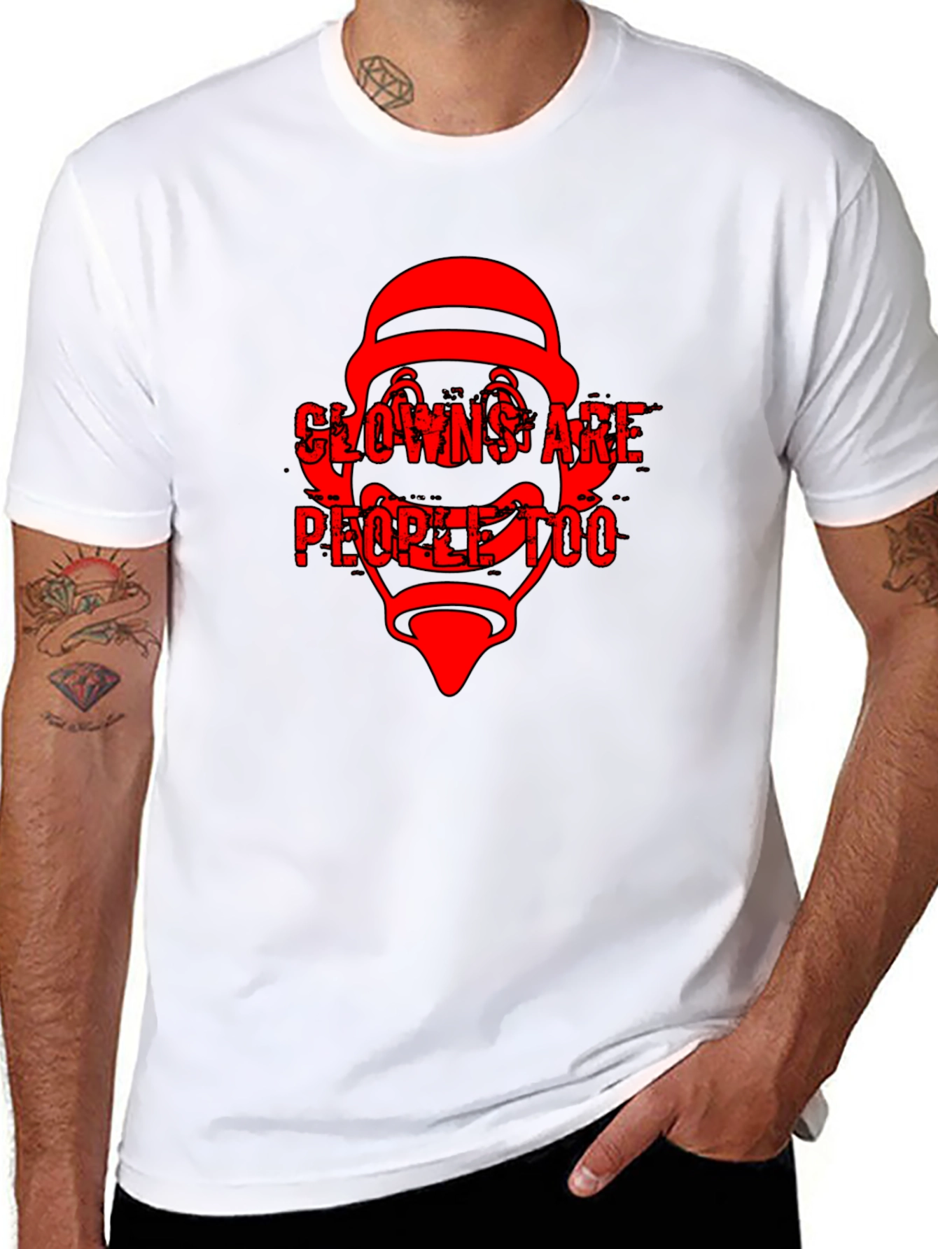Clowns Are People Too Black T-Shirt