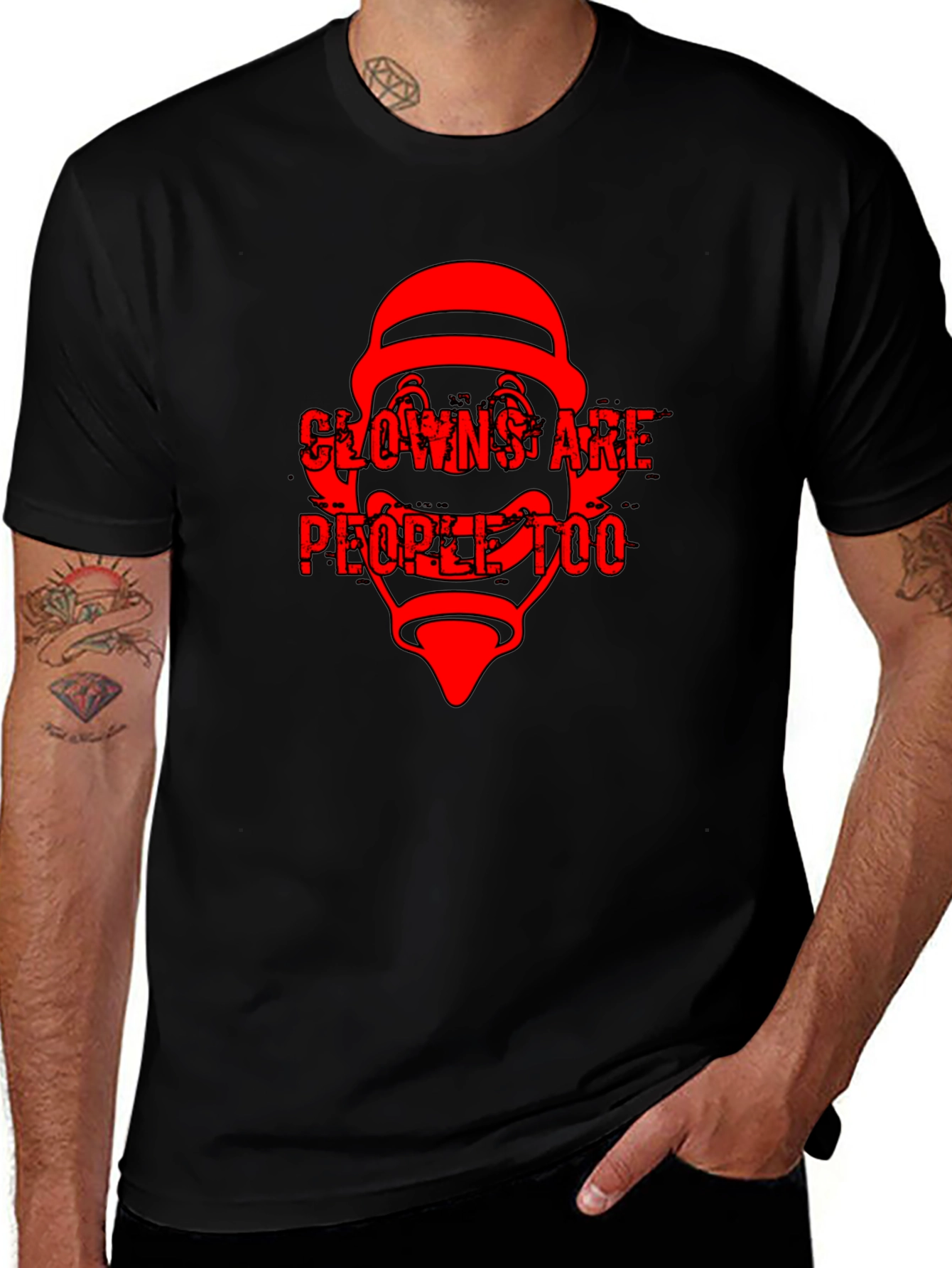 Clowns Are People Too Black T-Shirt