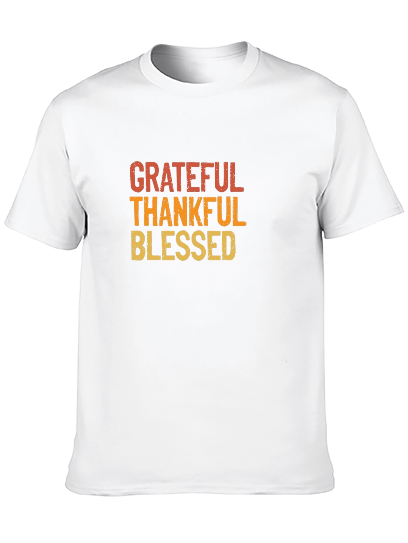 Grateful Thankful Blessed Graphic T-Shirt - Black