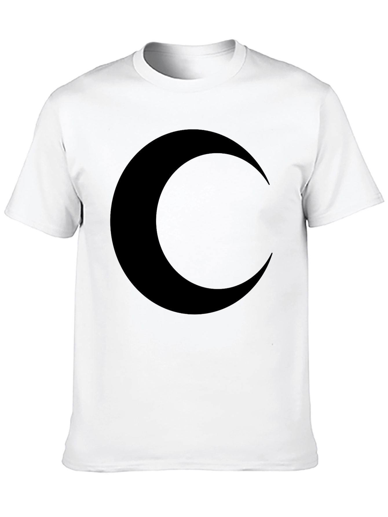Crescent Moon Graphic T-Shirt - Black