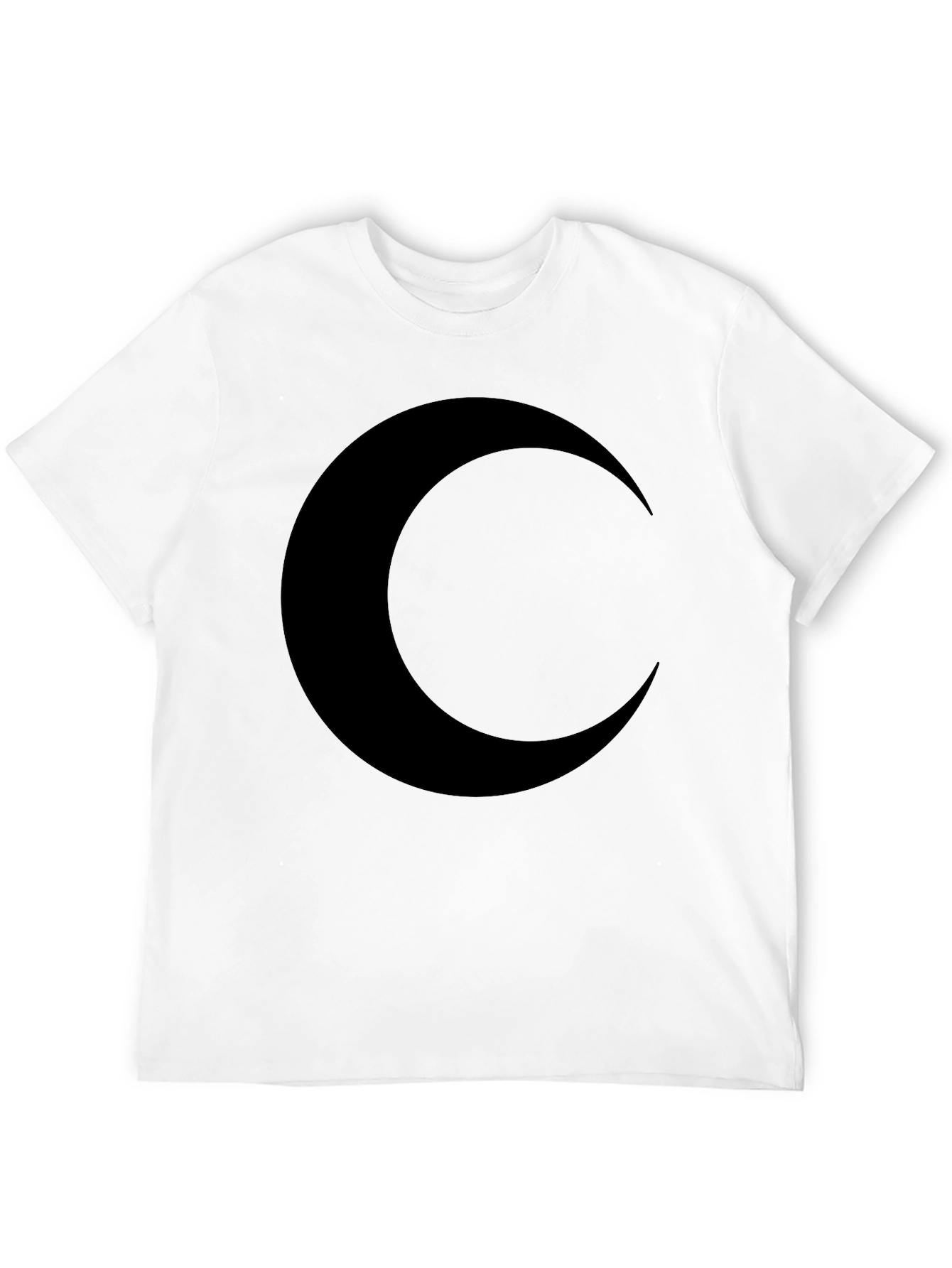 Crescent Moon Graphic T-Shirt - Black