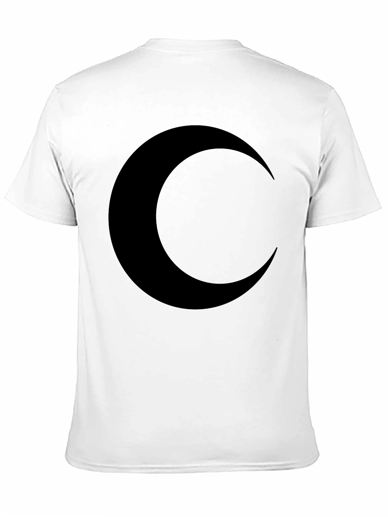 Crescent Moon Graphic T-Shirt - Black