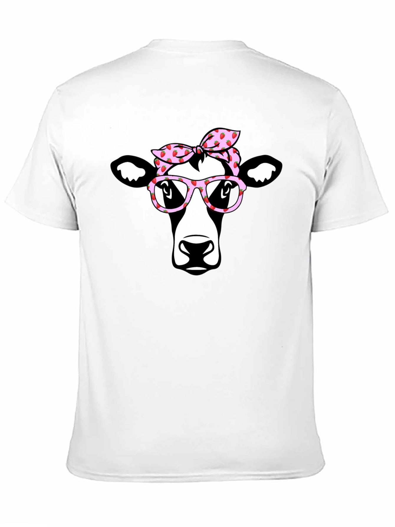 Cow with Bandana & Glasses Graphic T-Shirt